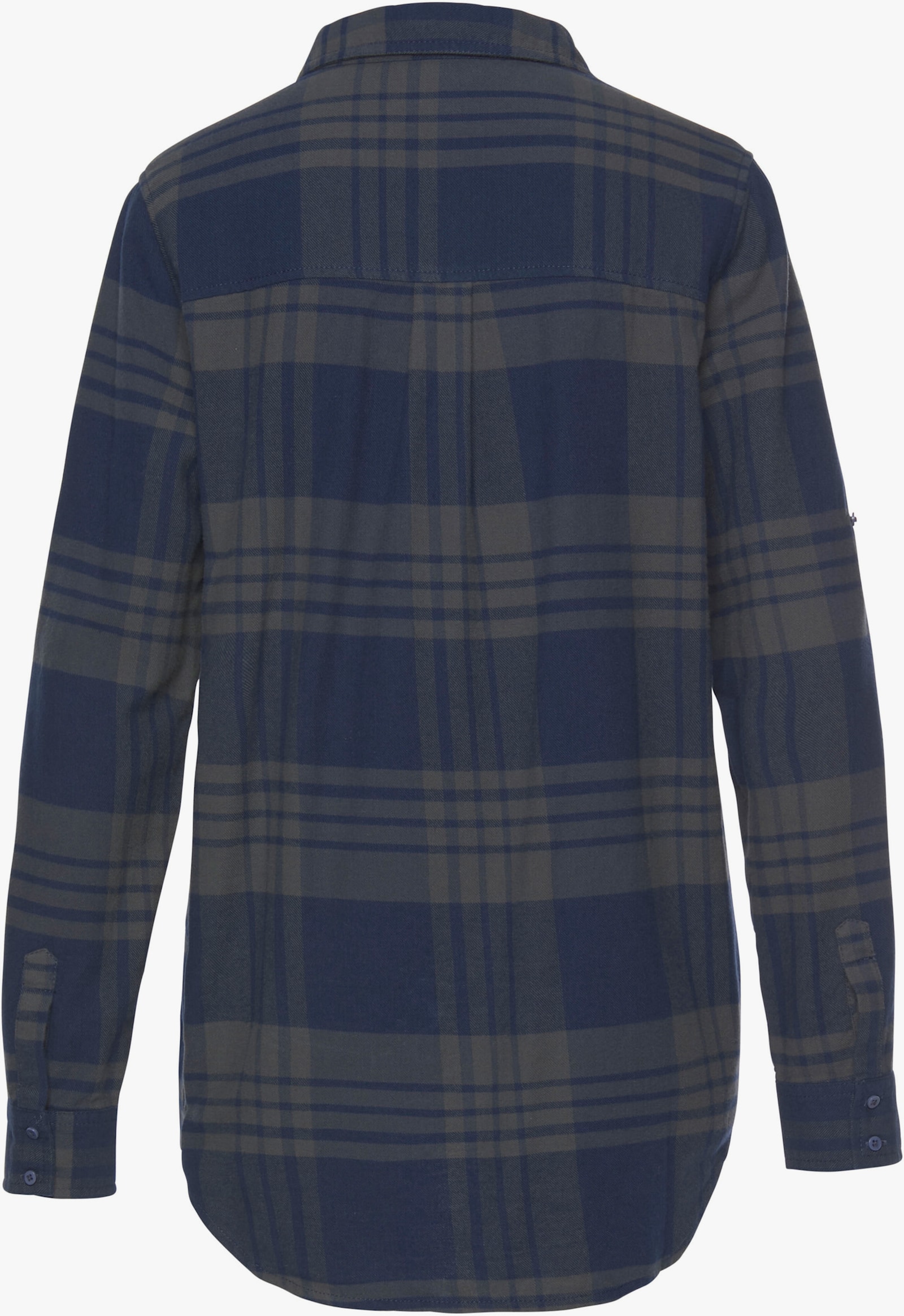 LASCANA Hemdbluse - blau-grau-kariert