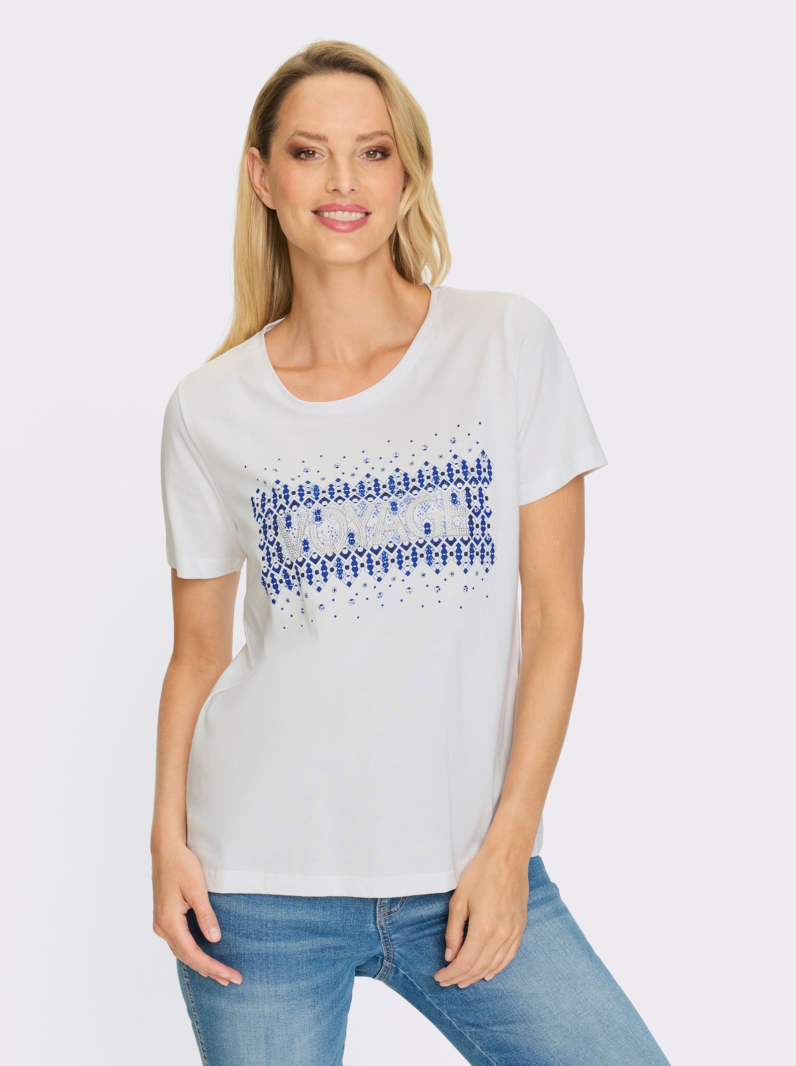 heine T-Shirt Mit Front-Druck - weiß