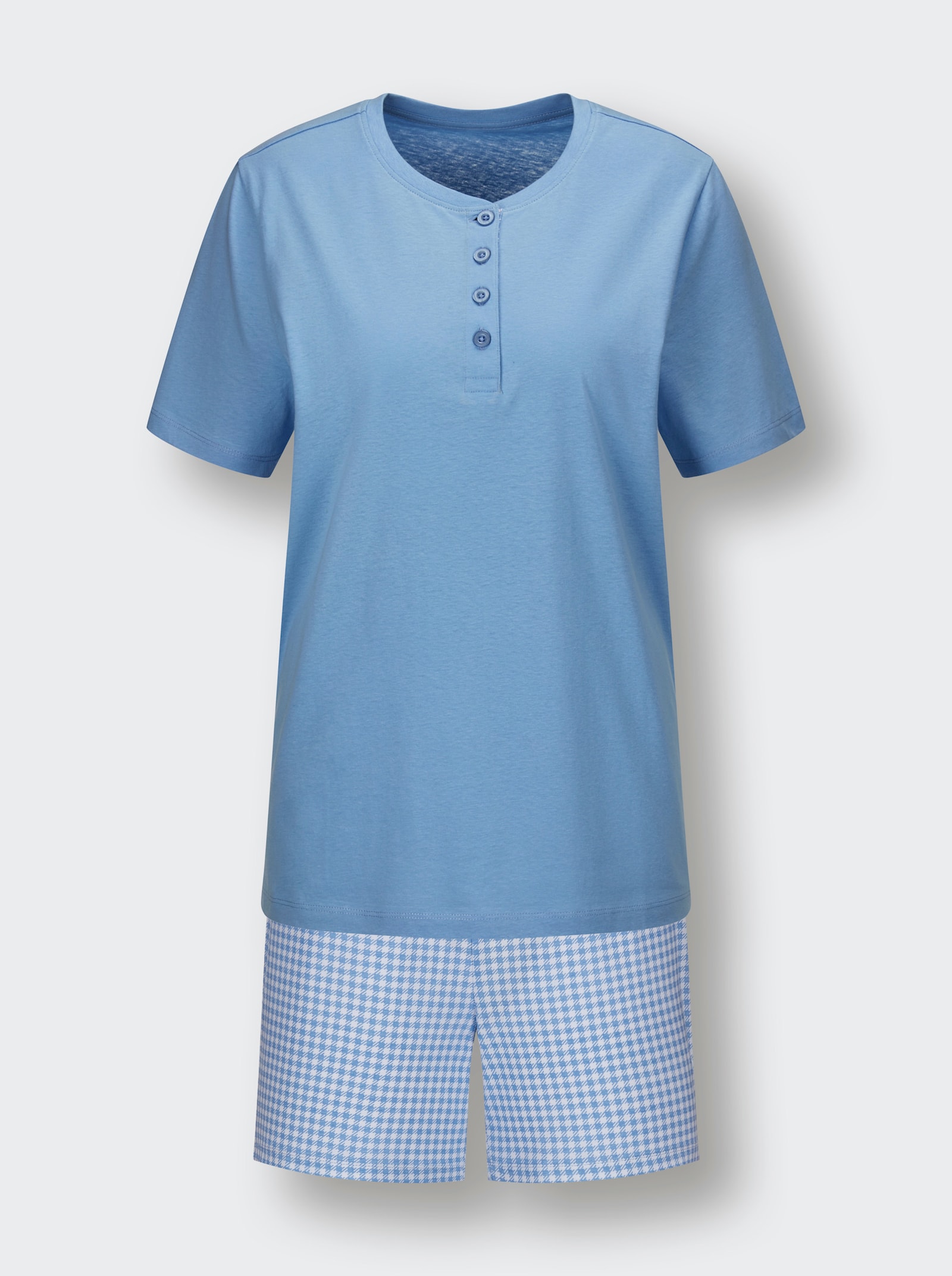 wäschepur Shortys - fuchsia-kariert + himmelblau-kariert