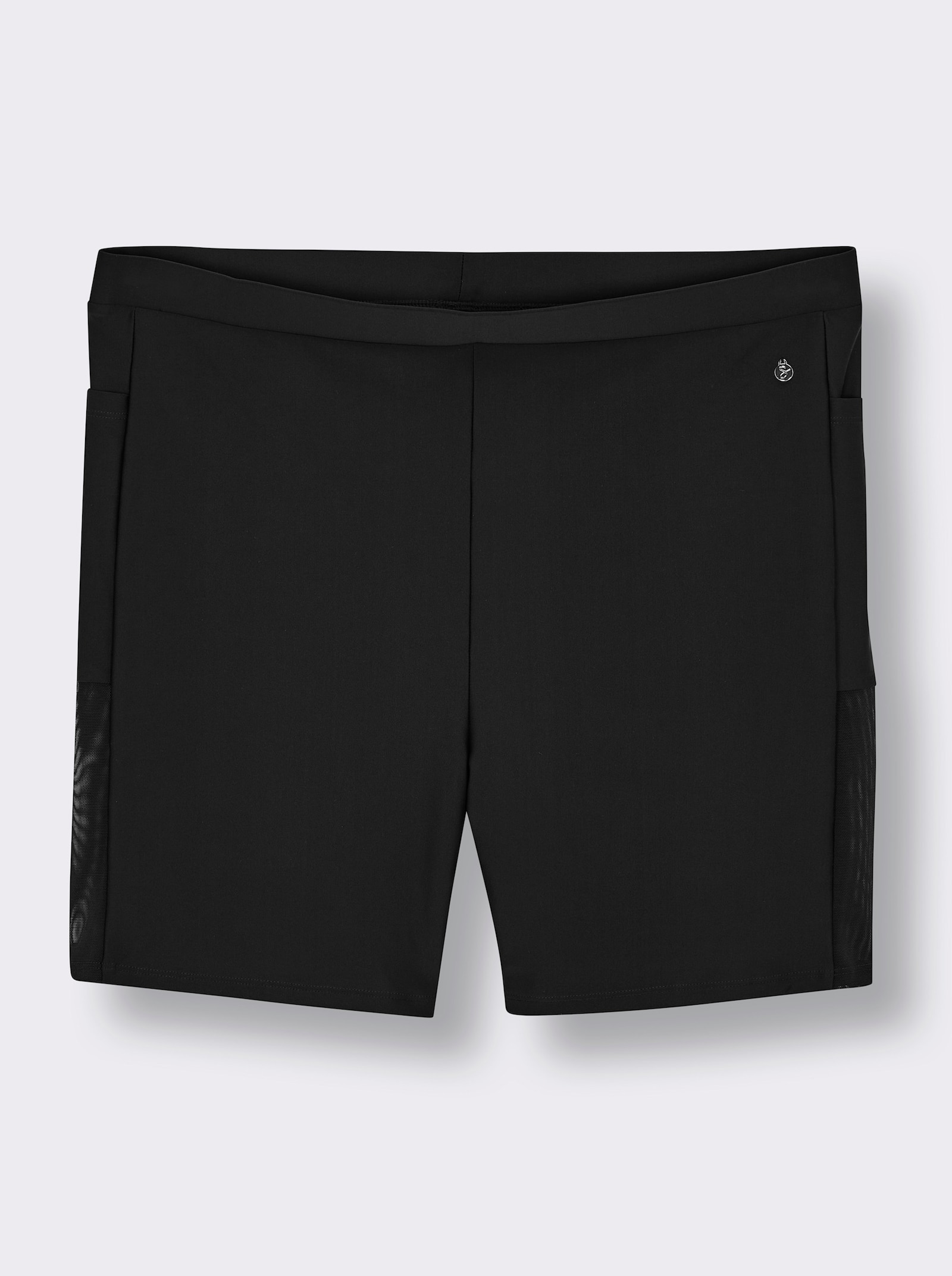 sheego Badeshorts mit kleiner Tasche - schwarz