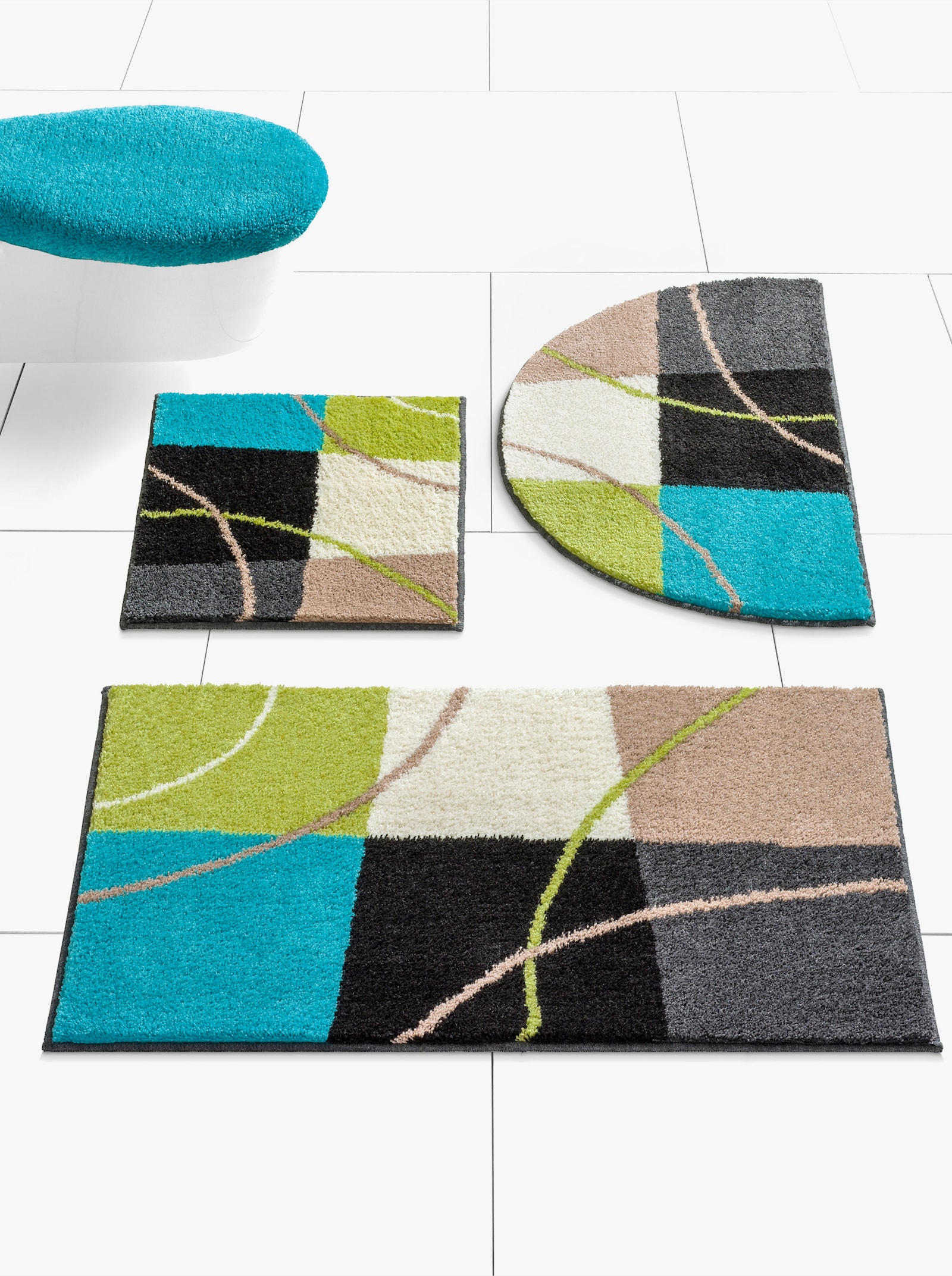 Grund Tapis de bain - turquoise-taupe
