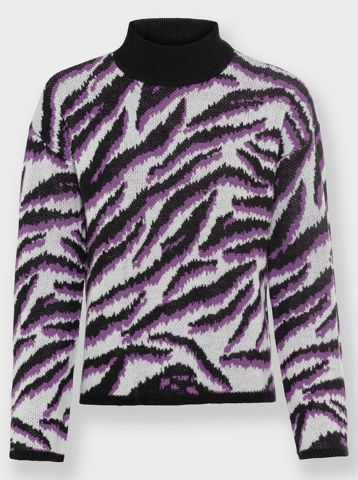 heine Pull jacquard - noir-violet à motifs