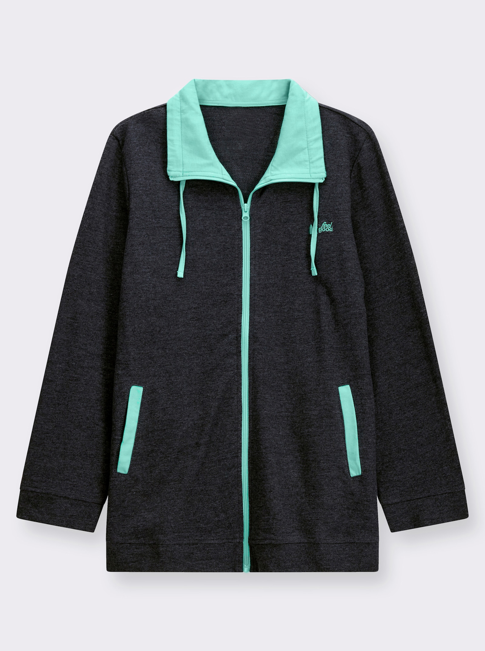 feel good Jacke - marine-meliert