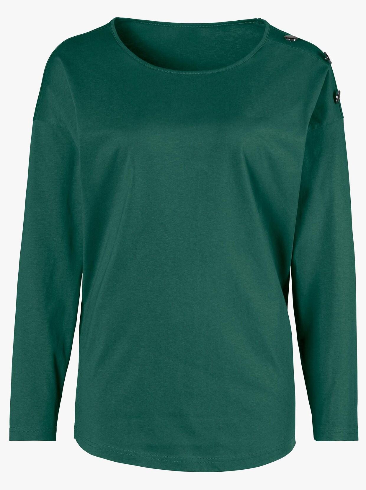 Tričko s dlhými rukávmi - jedľová zelená