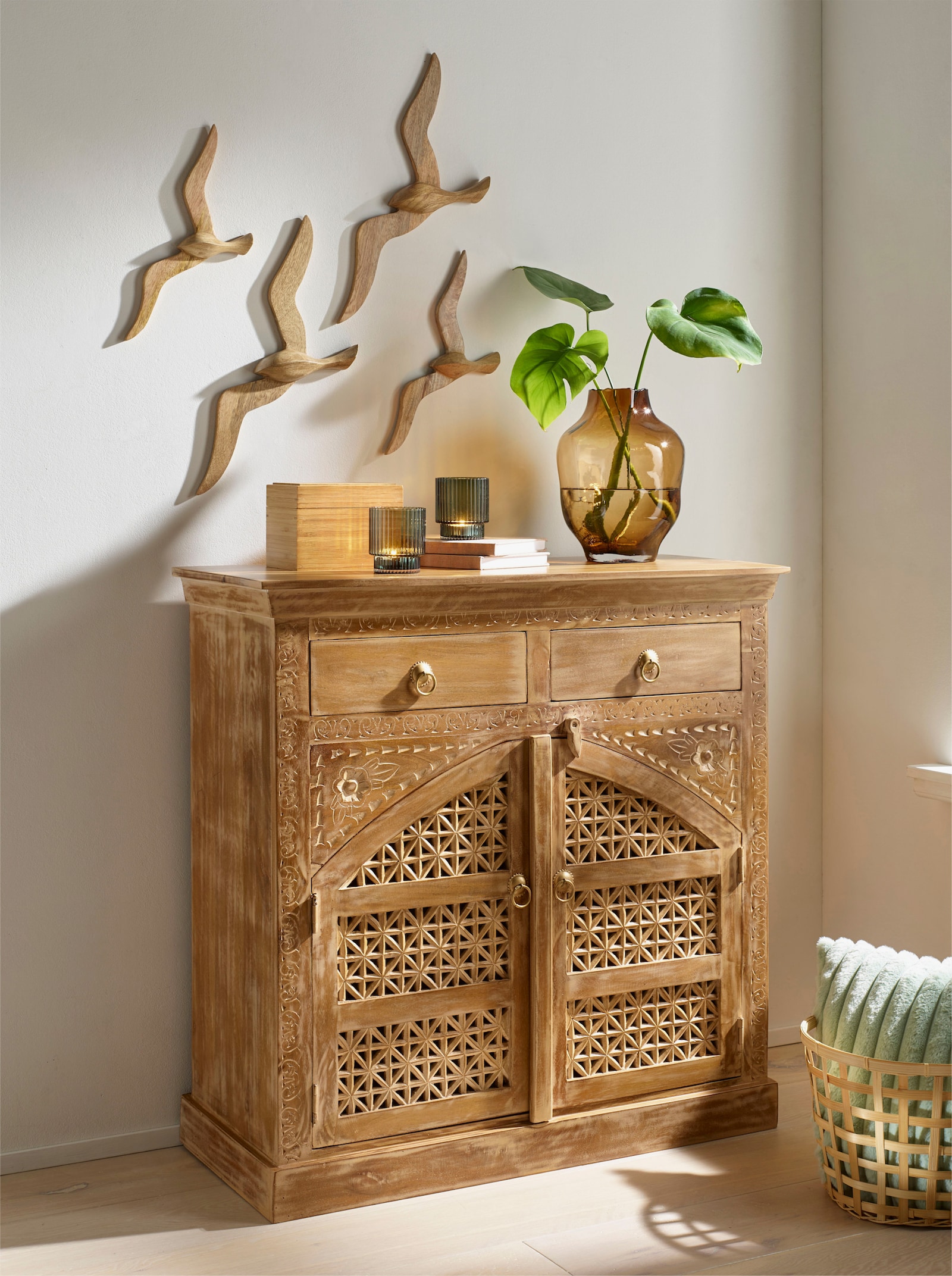 heine home Wanddeko Vögel 2er-Set - dunkelbraun