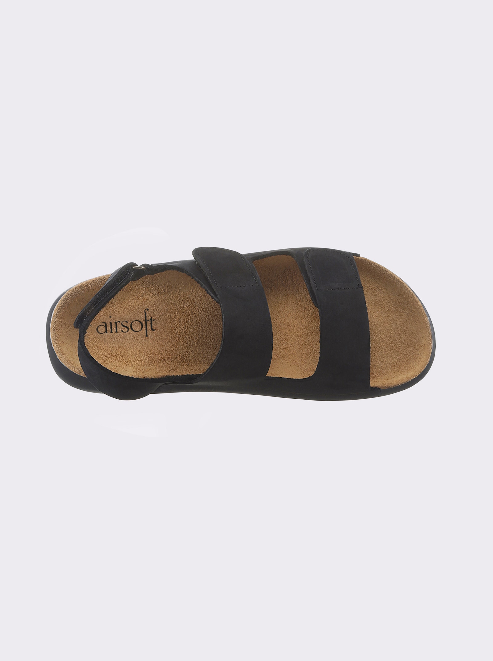 airsoft modern+ Sandaal met klittenbandsluiting - zwart