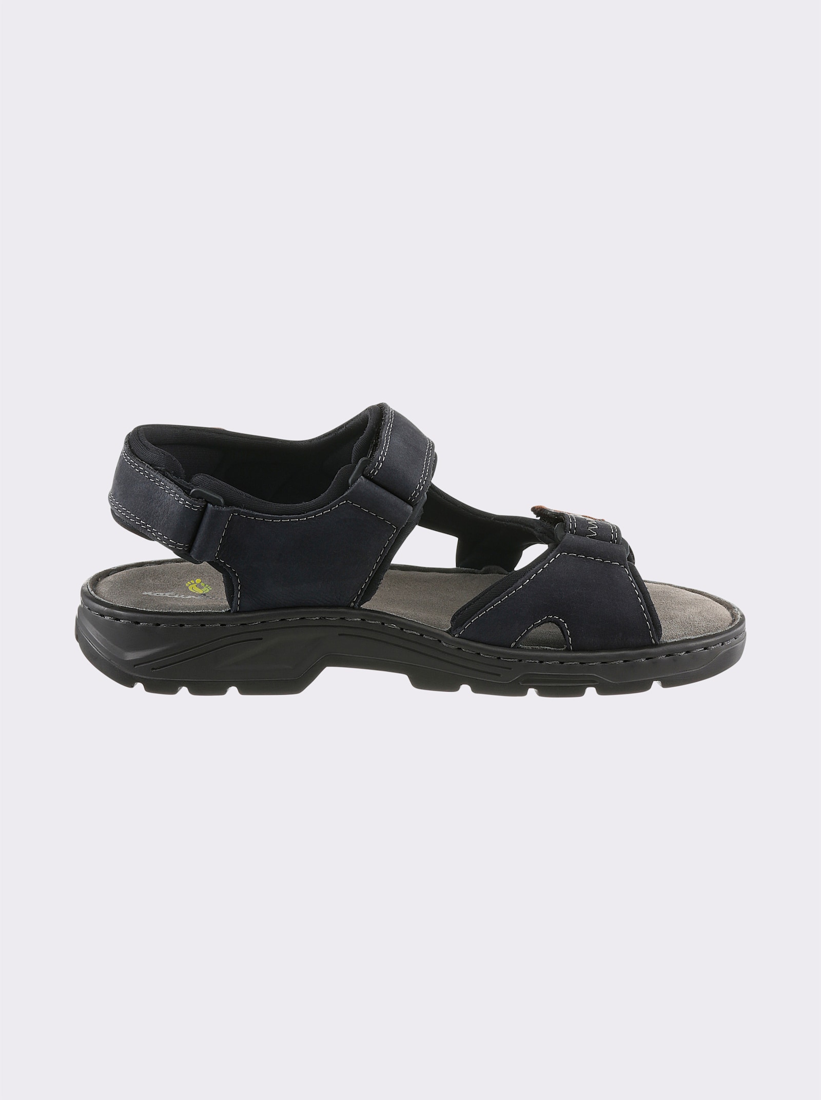Naturläufer Sandale mit 3-fachem Klettverschluss - jeansblau