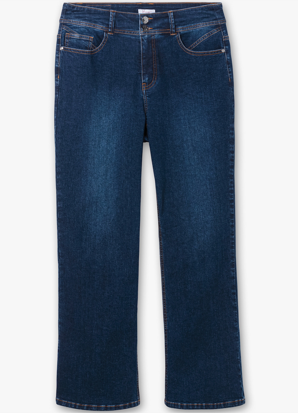 sheego Bootcut-Jeans - dark blue denim