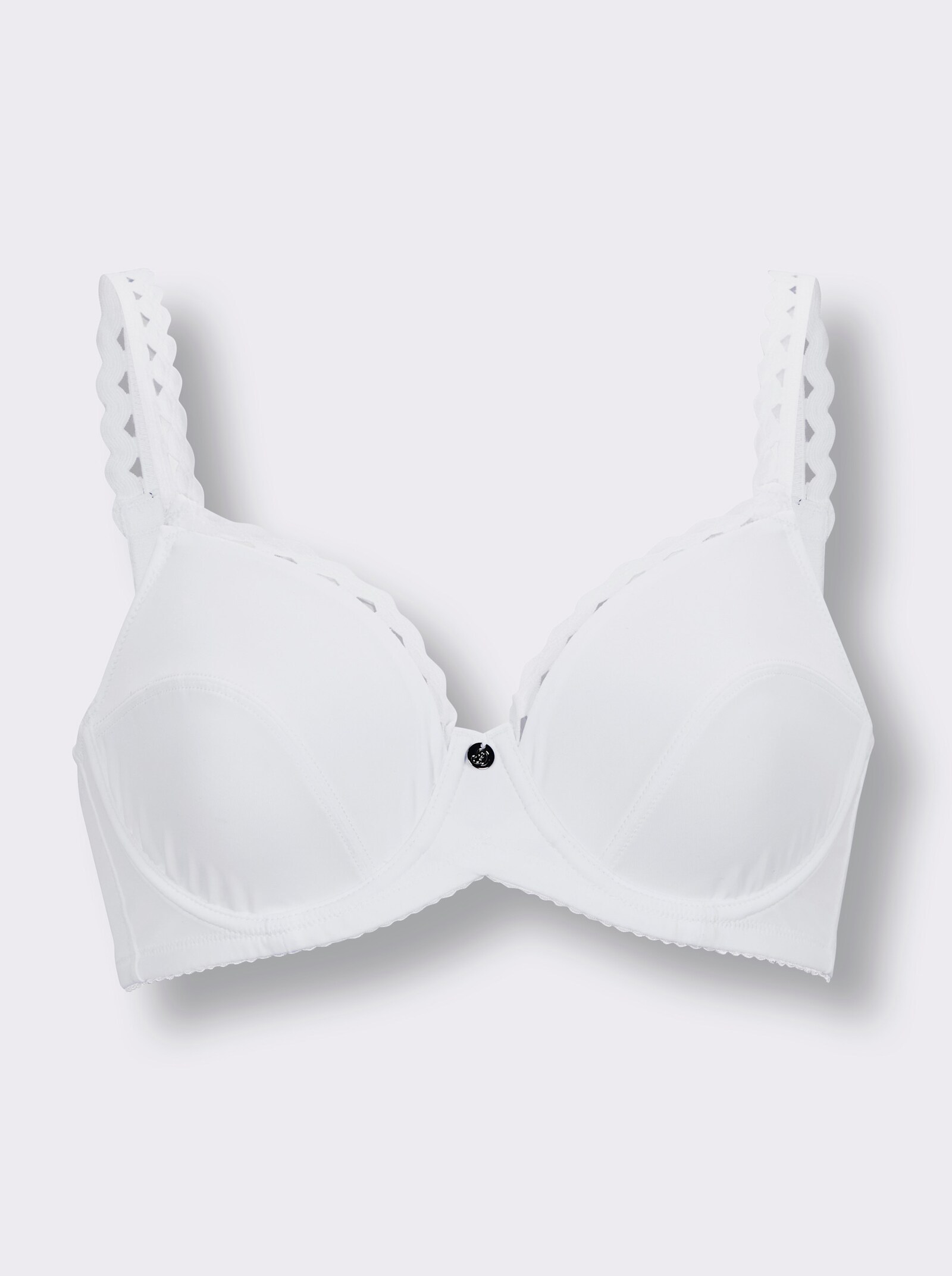 wäschepur Bügel-BH mit Wellenkante - weiß