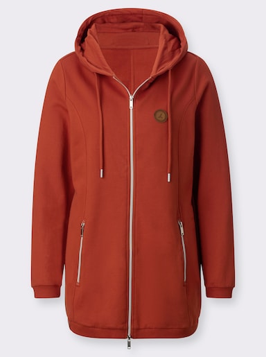 Sweatjacke - rostrot