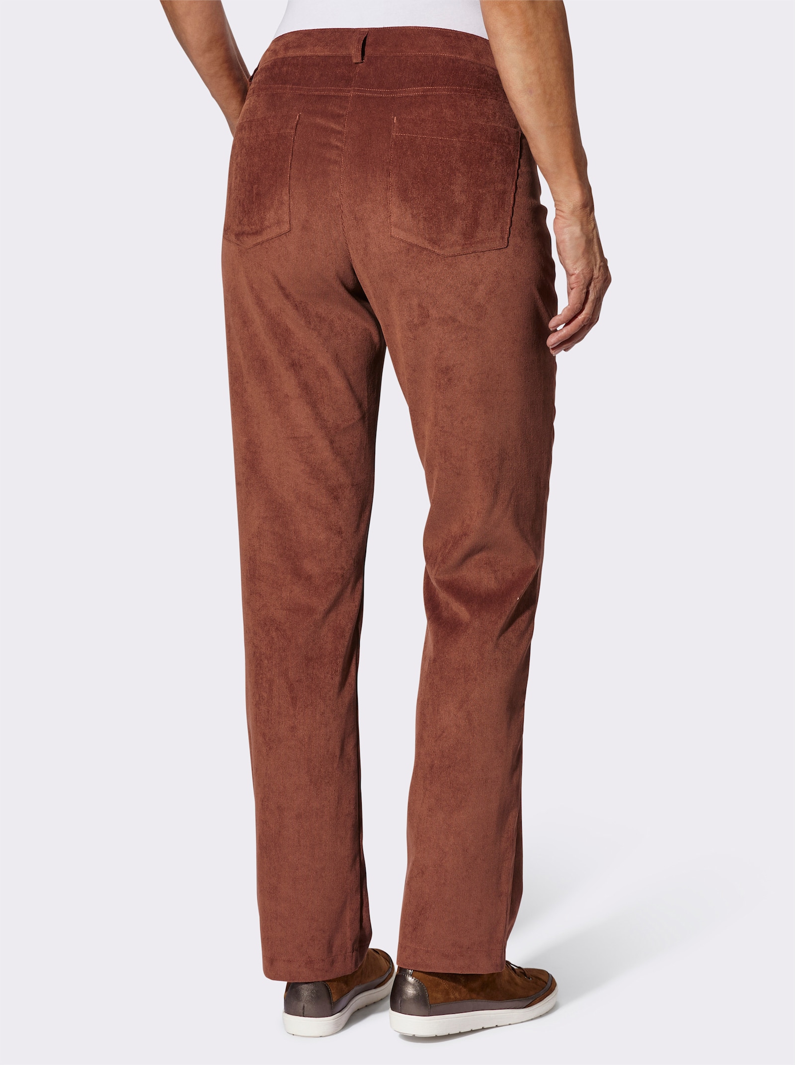 Ribcordbroek - roodbruin