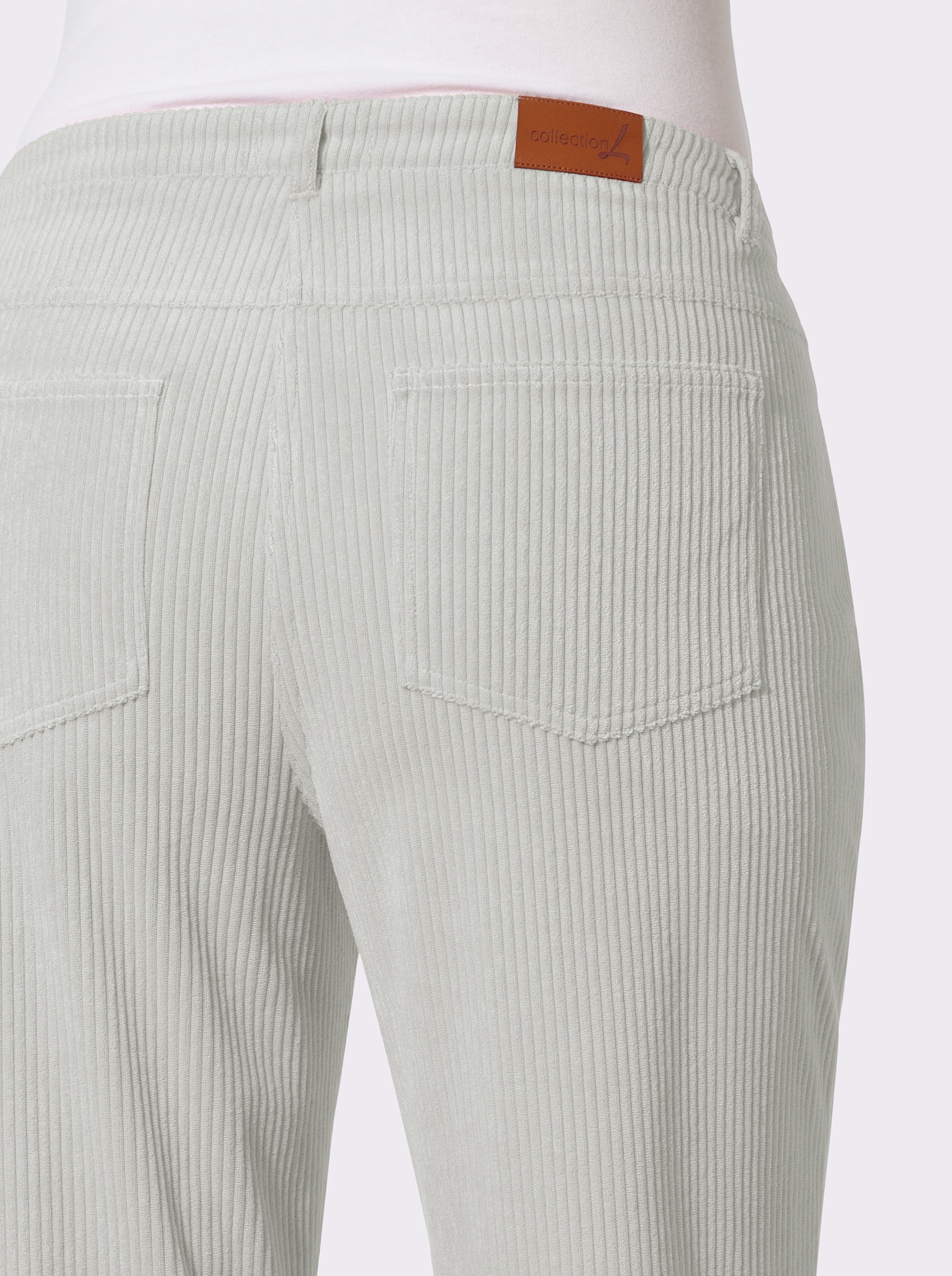 Cordhose in 5-Pocket-Form - ecru