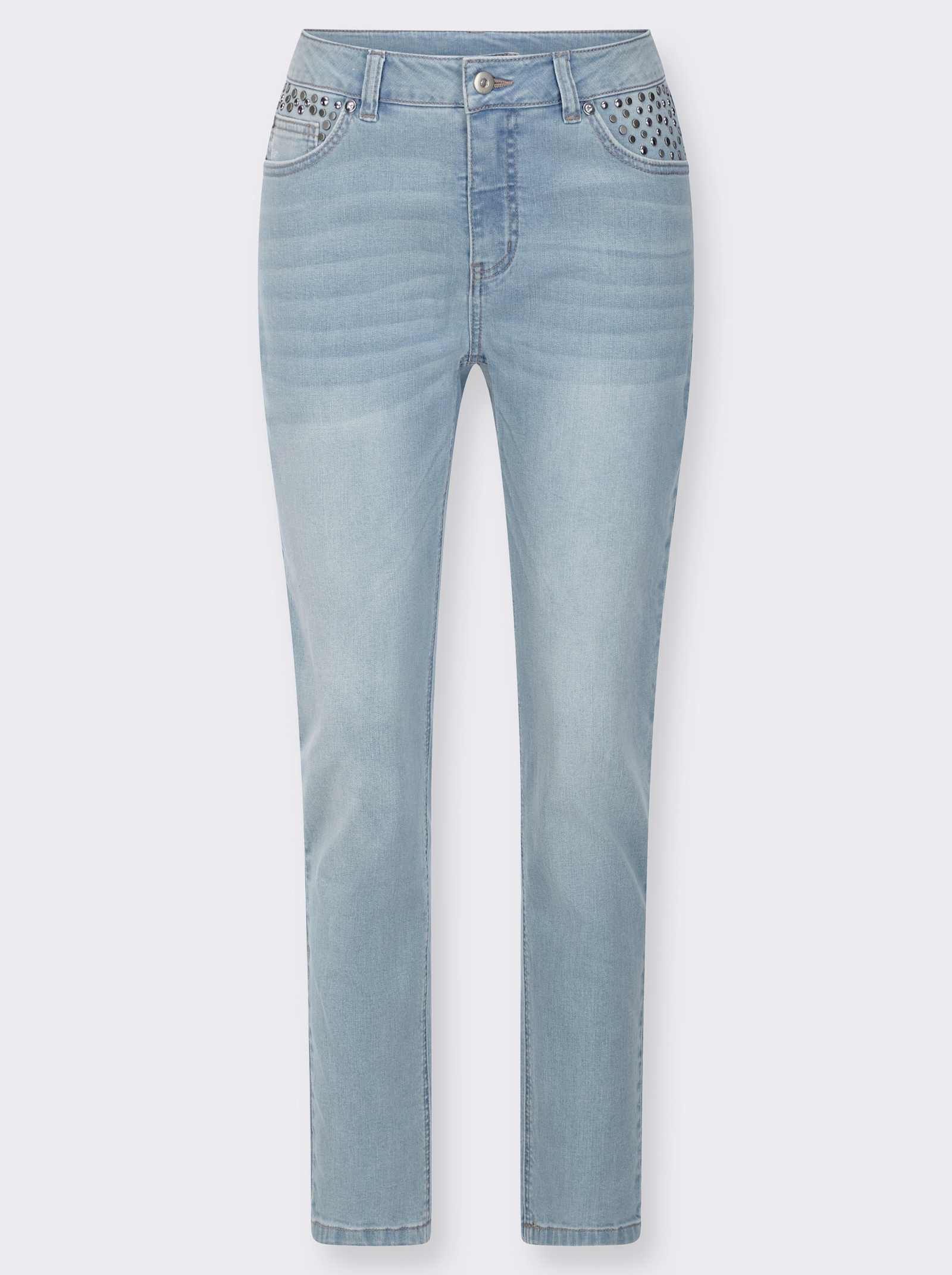 Jeans in knöchelfreier Länge - blue-bleached