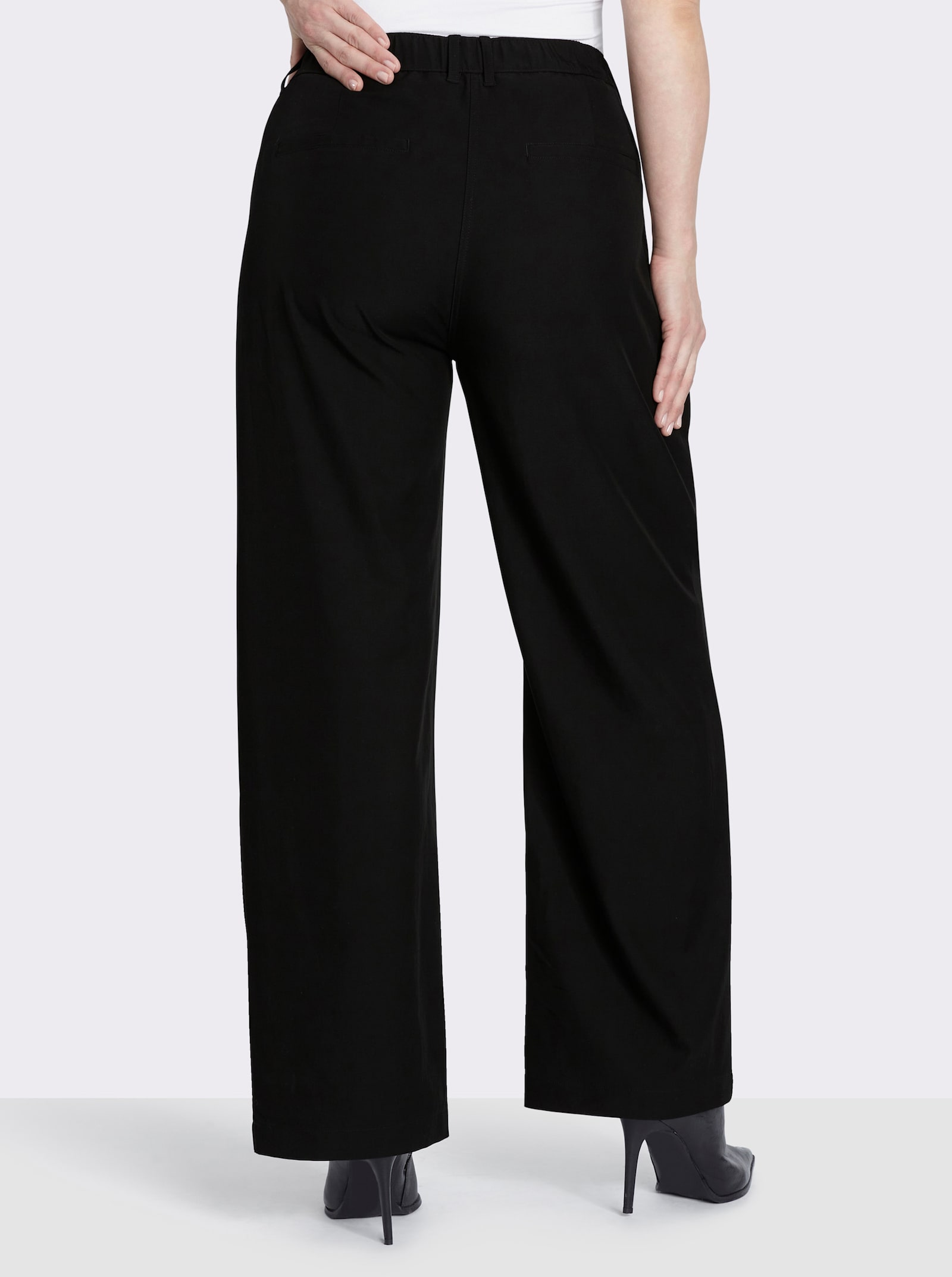 sheego Hose in weiter Form - schwarz