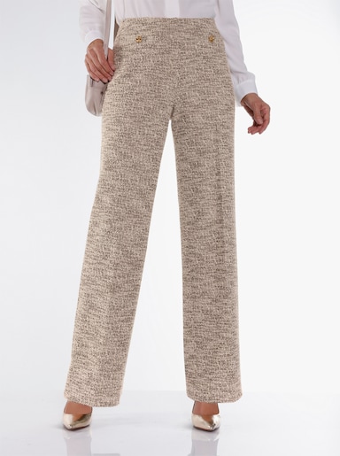 Marlene-Hose in Bouclé-Qualität - schoko