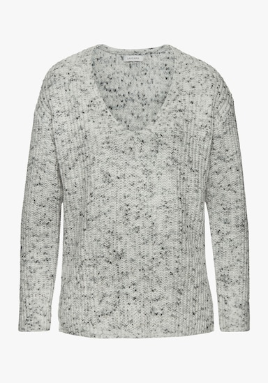 Buffalo Pullover met V-hals - grijs/crème