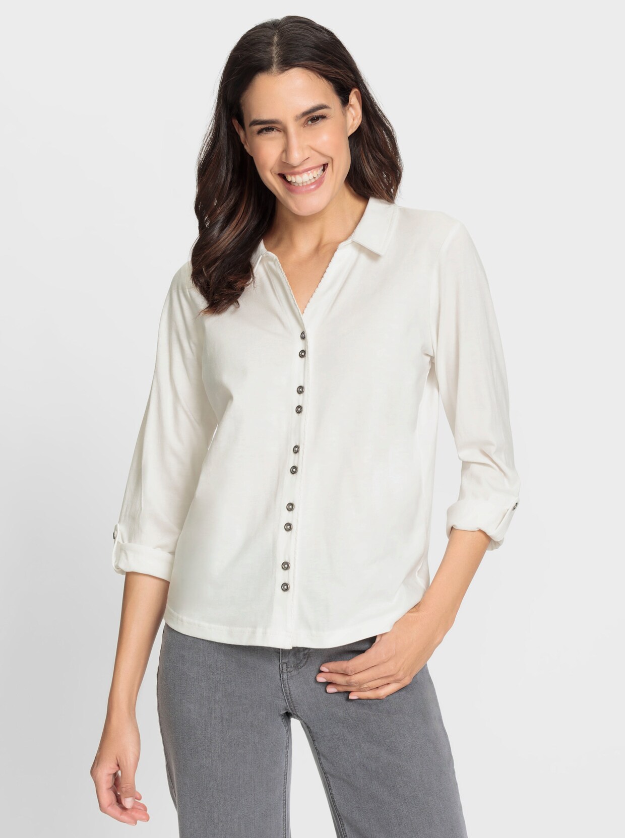 Jerseyblouse - ecru