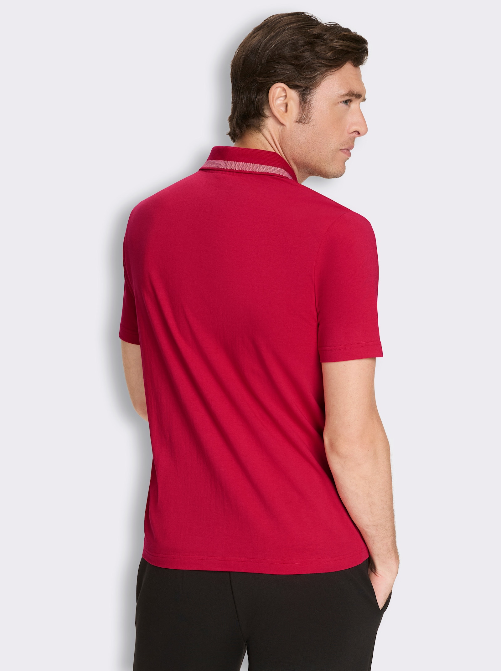 Catamaran Sports Kurzarmshirt mit Druckknopfleiste - rot
