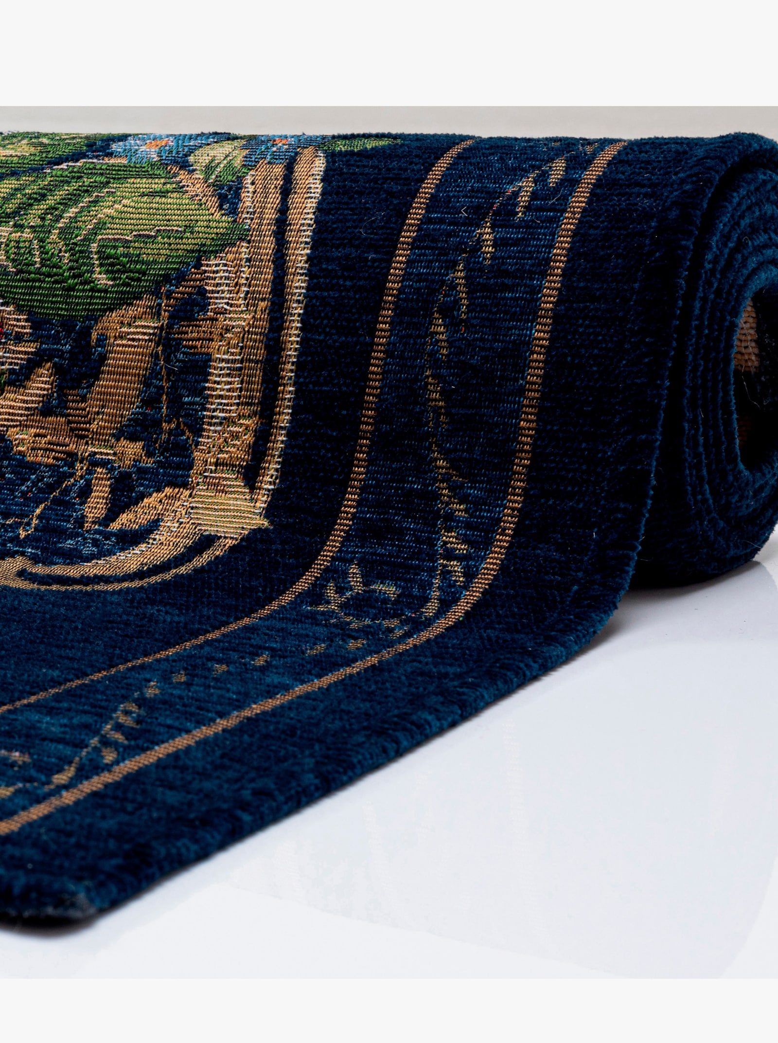 Theko Teppich - blau