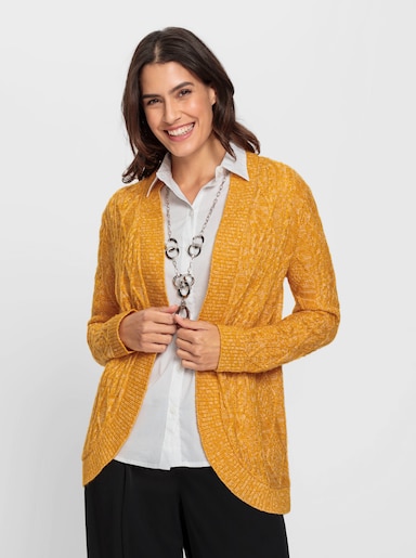 Strickjacke - ocker-meliert