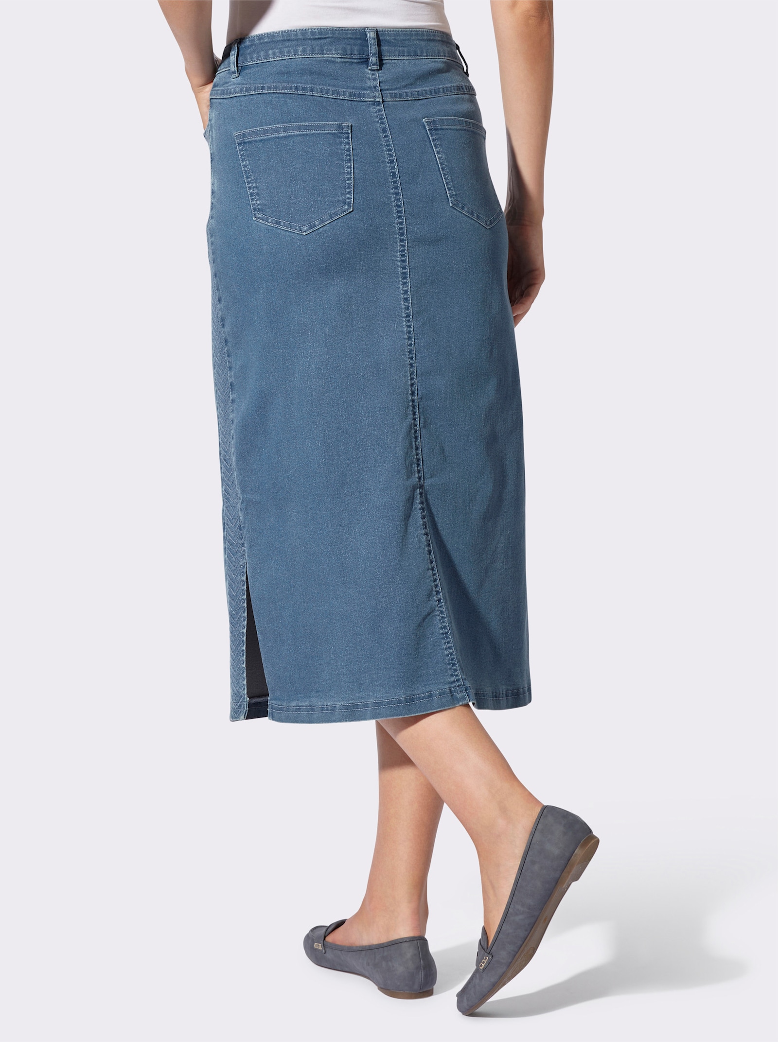 Jeansrock - blue-bleached