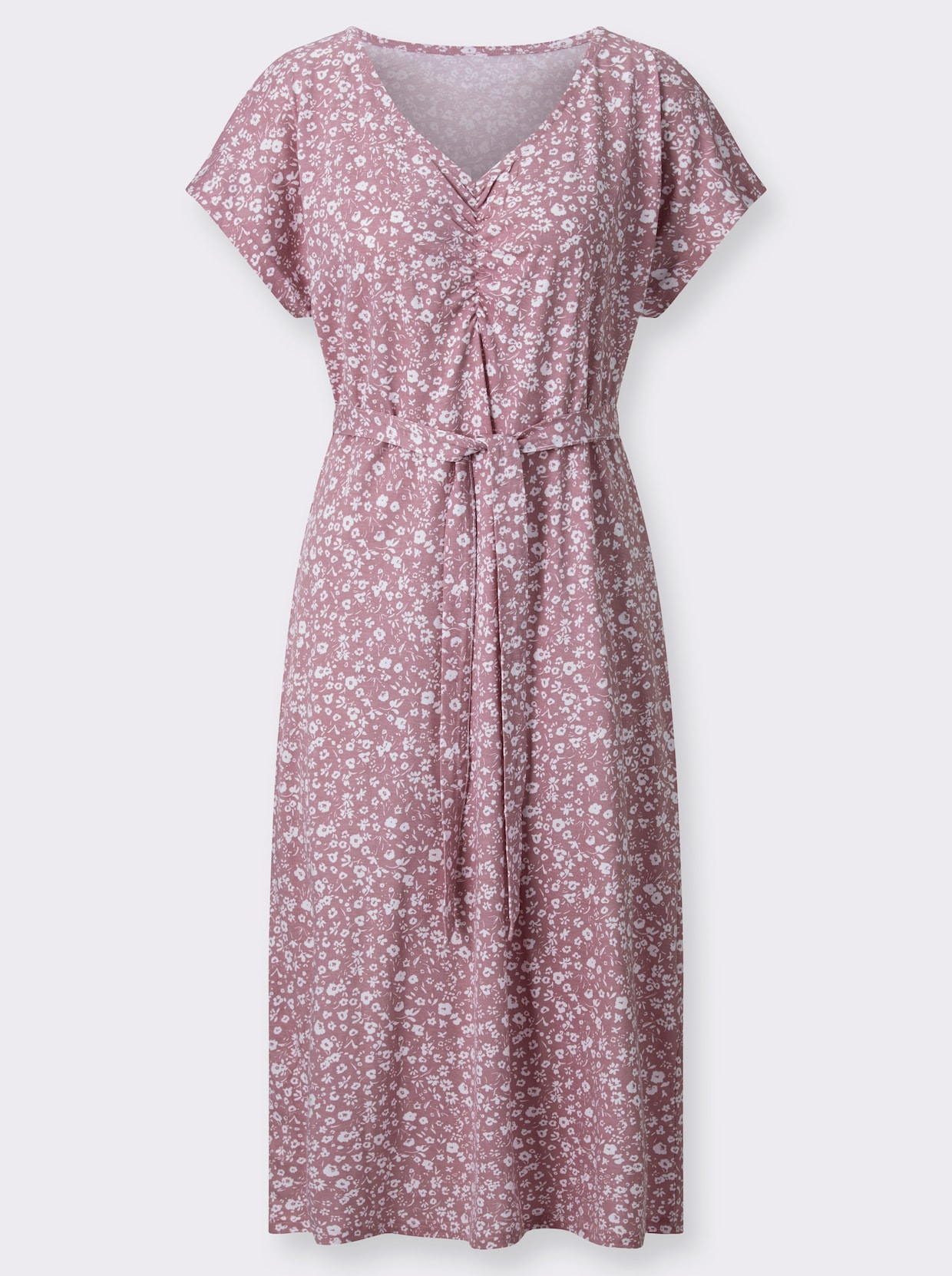 Robe en jersey - mauve-blanc imprimé