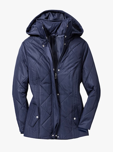 Jacke mit Rippbündchen als Windschutz - marine