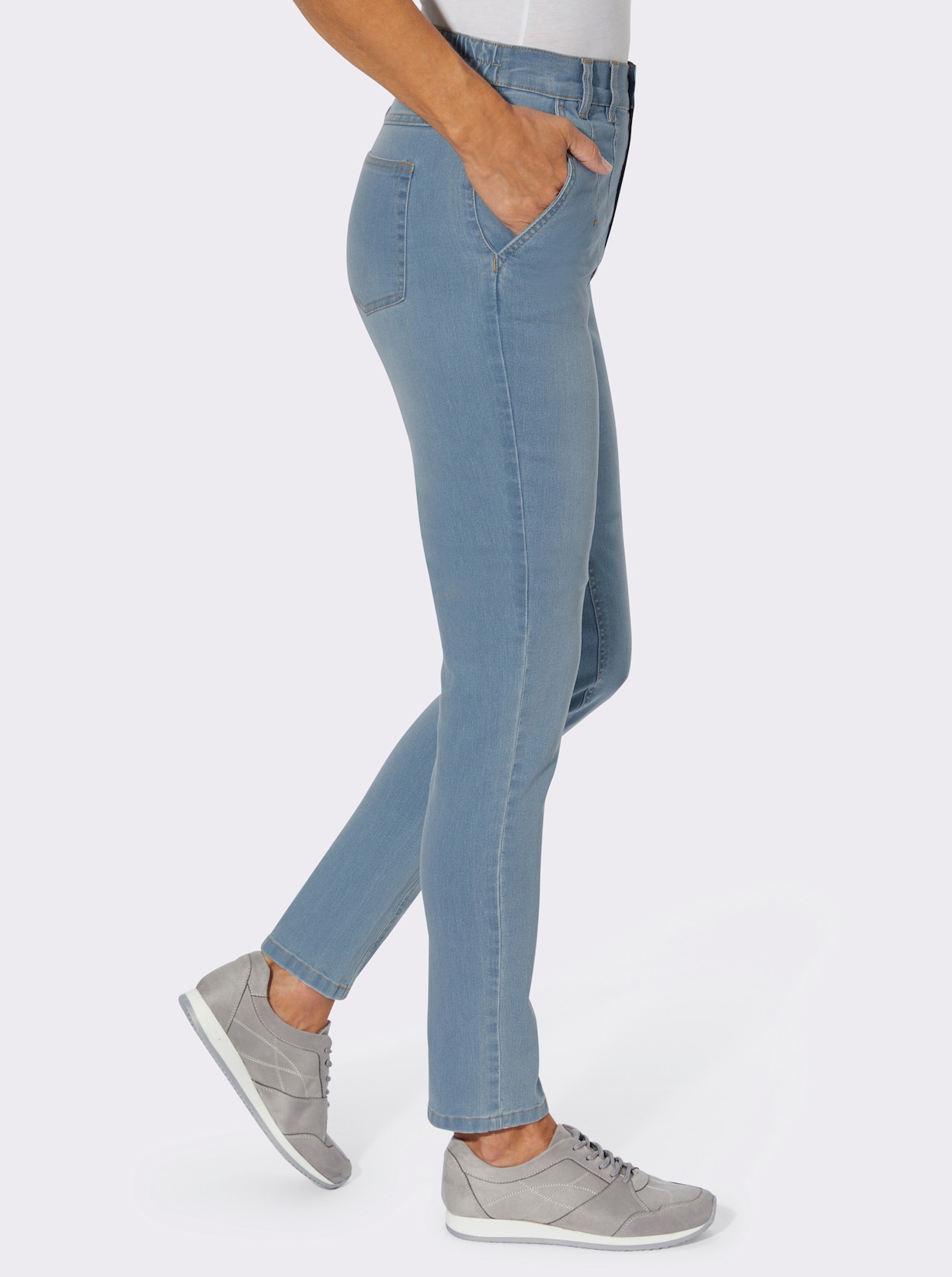 jeans - blue-bleached