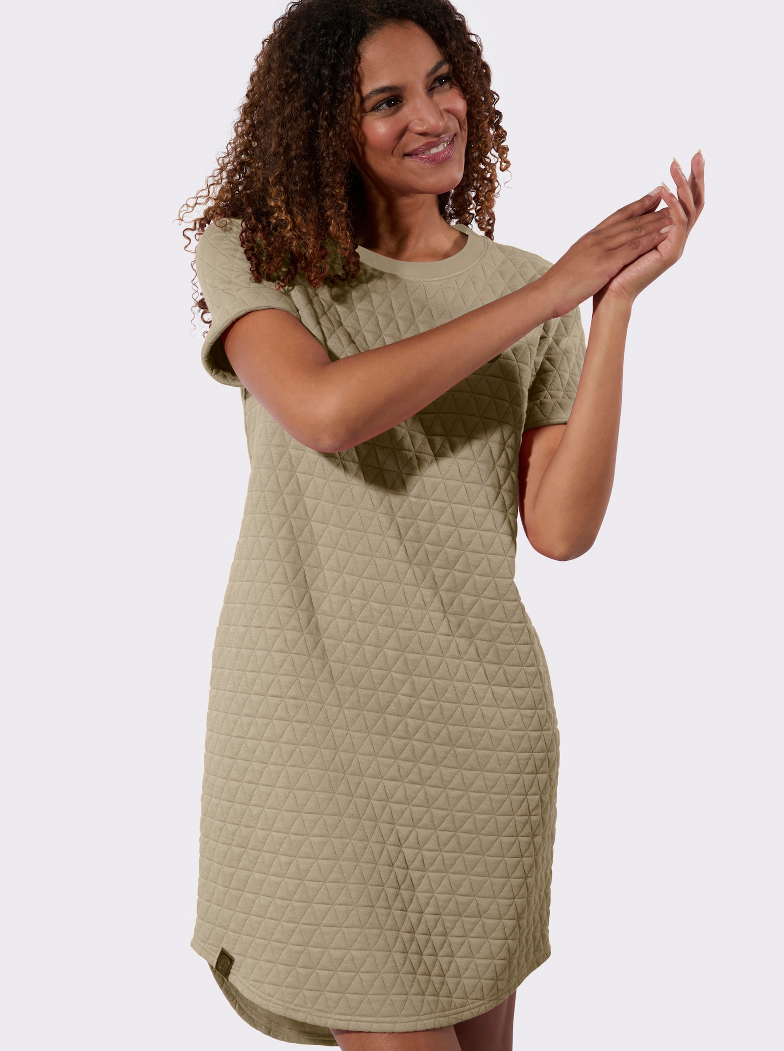 Sommerkleid im Jacquard-Muster - schlamm