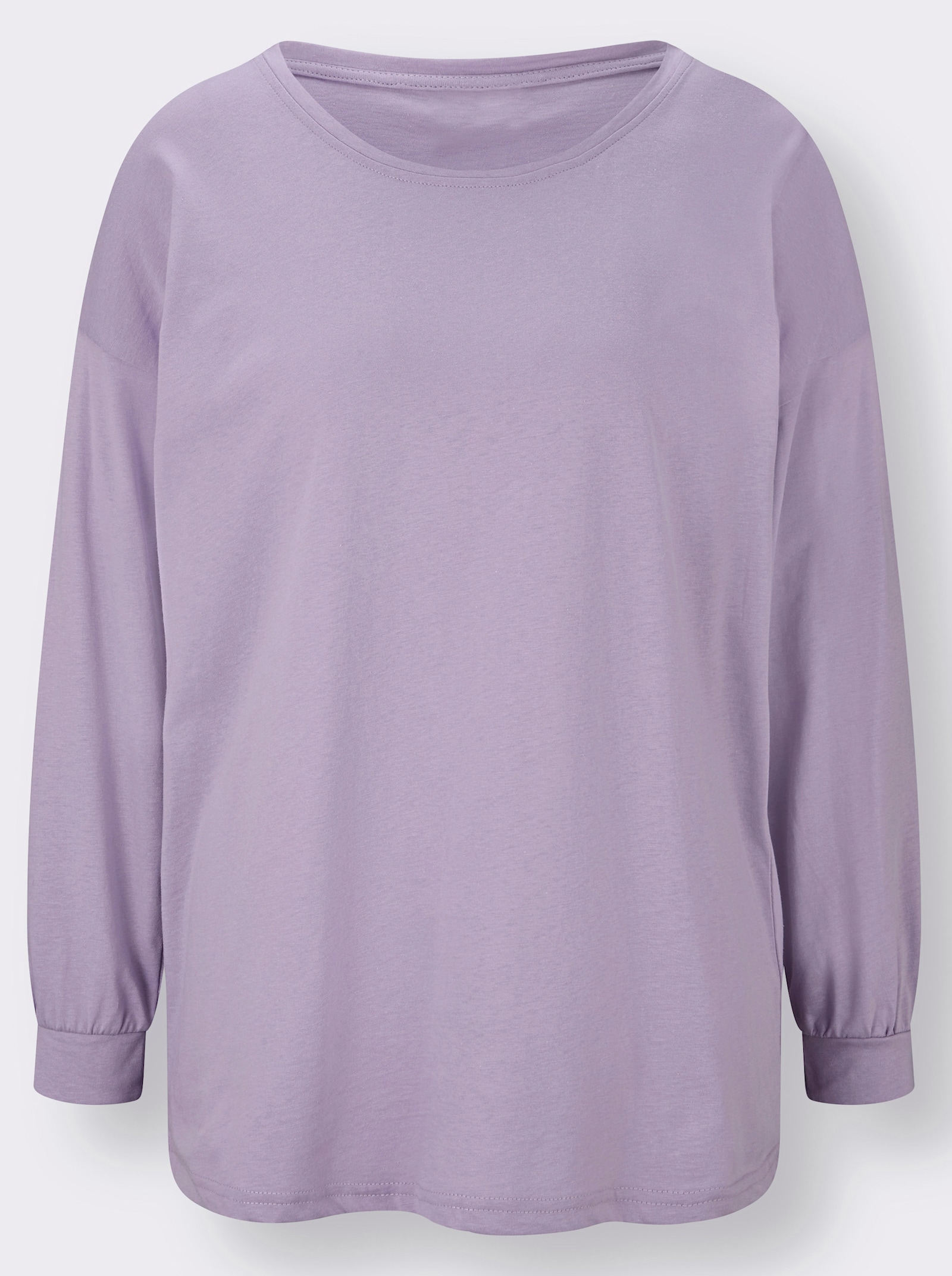 Tričko pro volný čas se širokými rukávy - šeříková