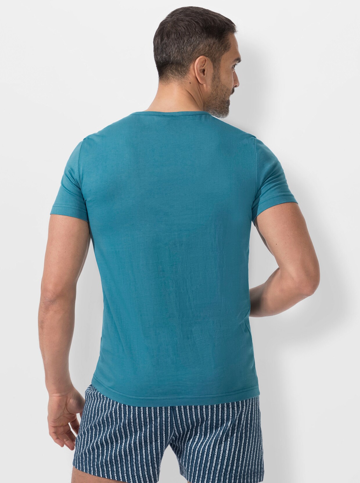 wäschepur Shirt - topas + dunkelblau