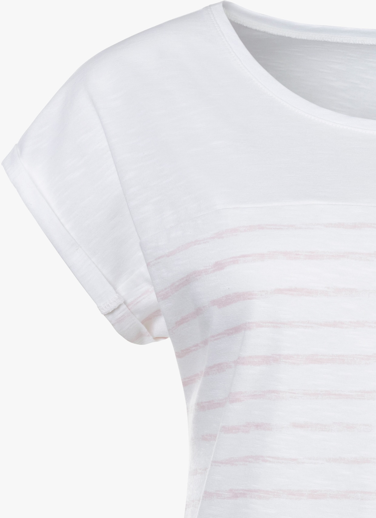 Beachtime T-shirt - wit/roze