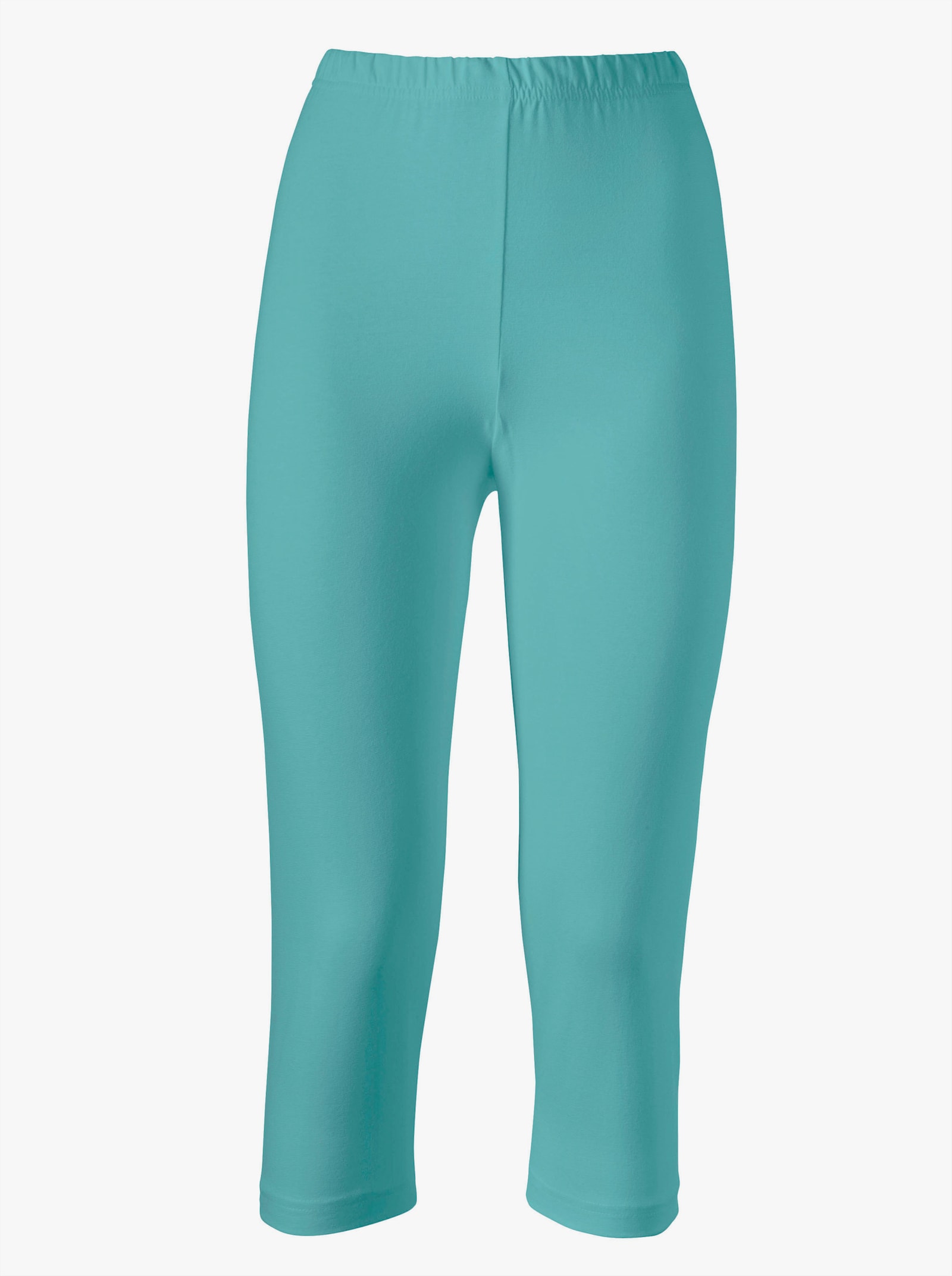 Caprilegging met comfortband rondom - turquoise