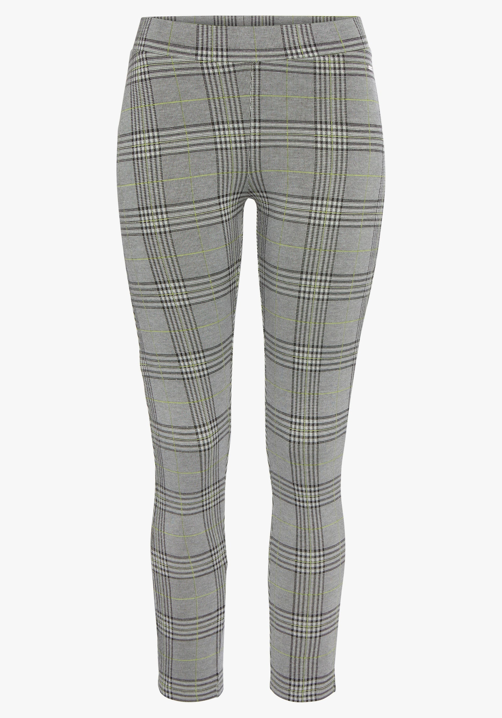 LASCANA Leggings - grau grün kariert