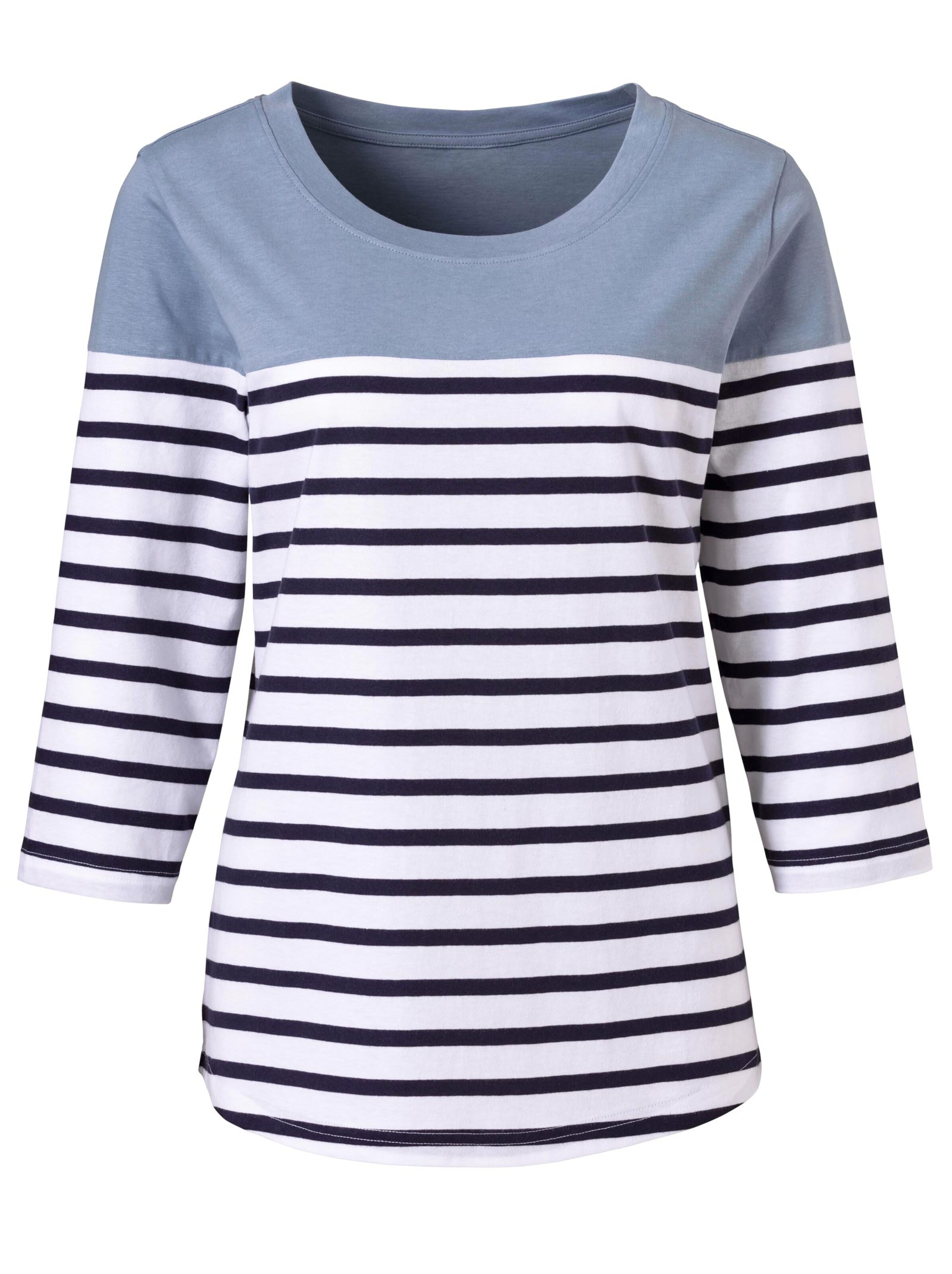 Shirt - bleu-weiß-bedruckt