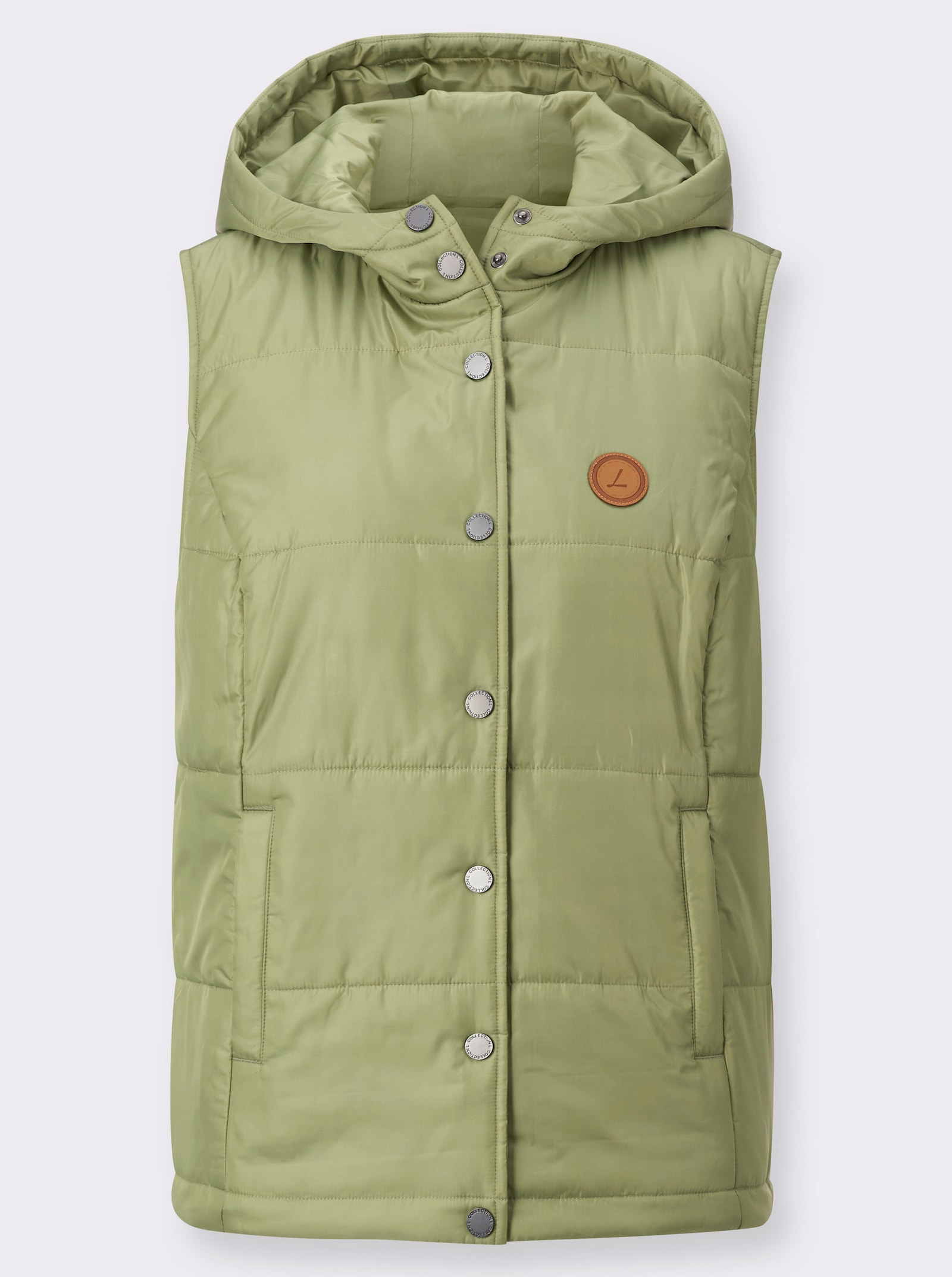 Steppweste mit Kapuze - schilf