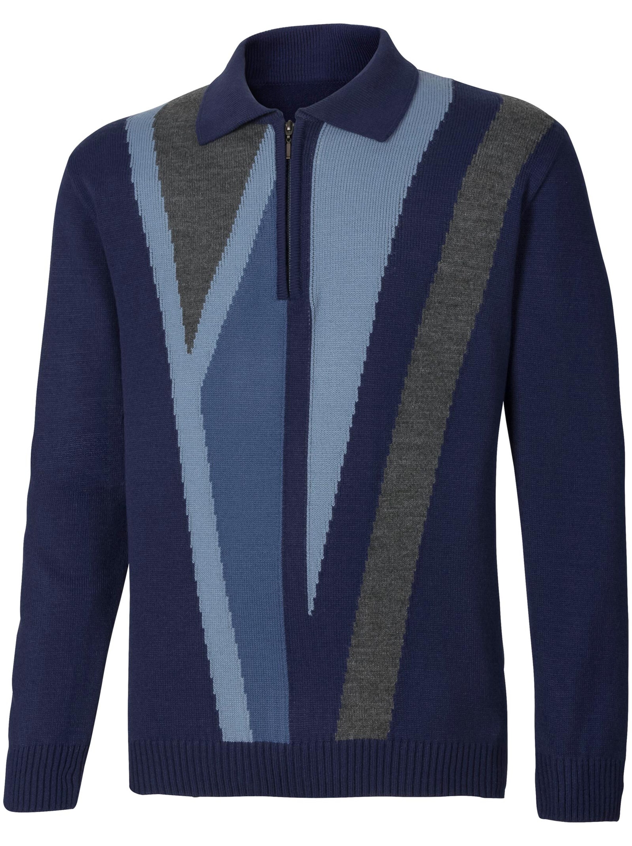 Pullover - marine-gemustert