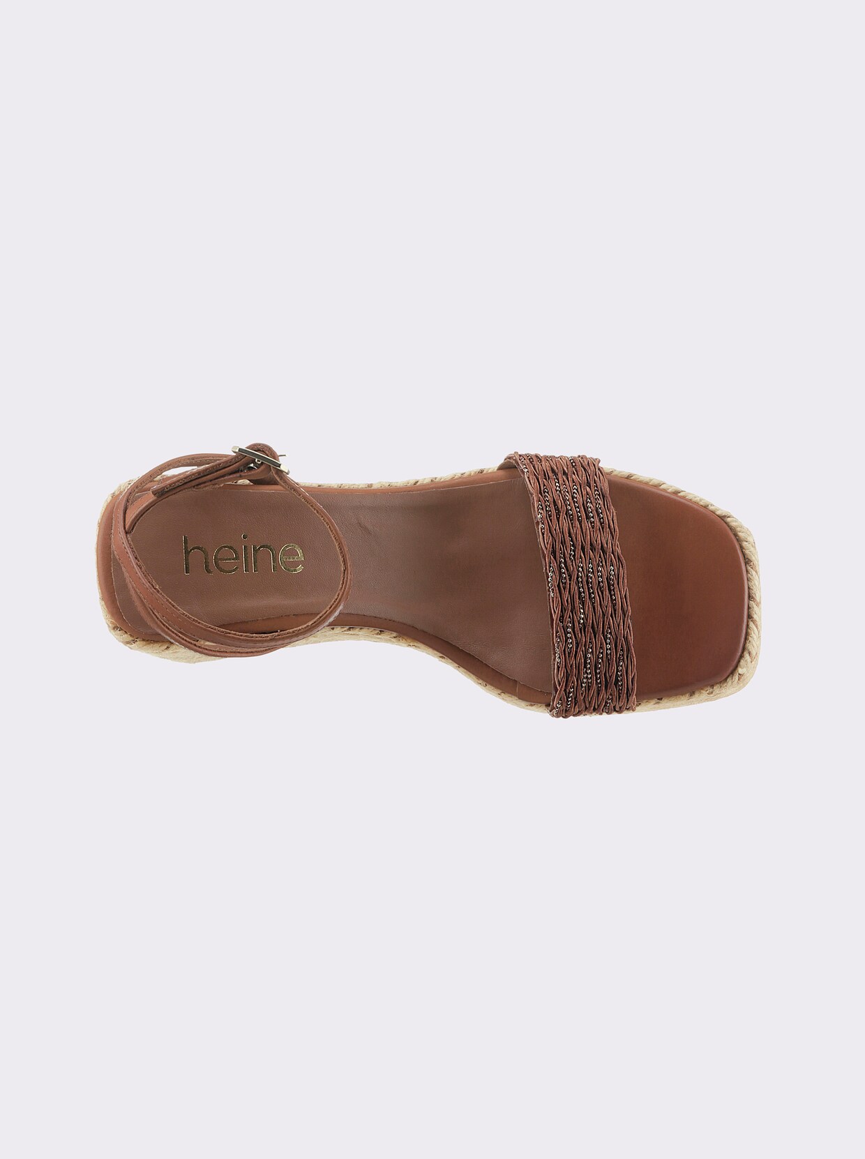 heine Keilsandalette - cognac