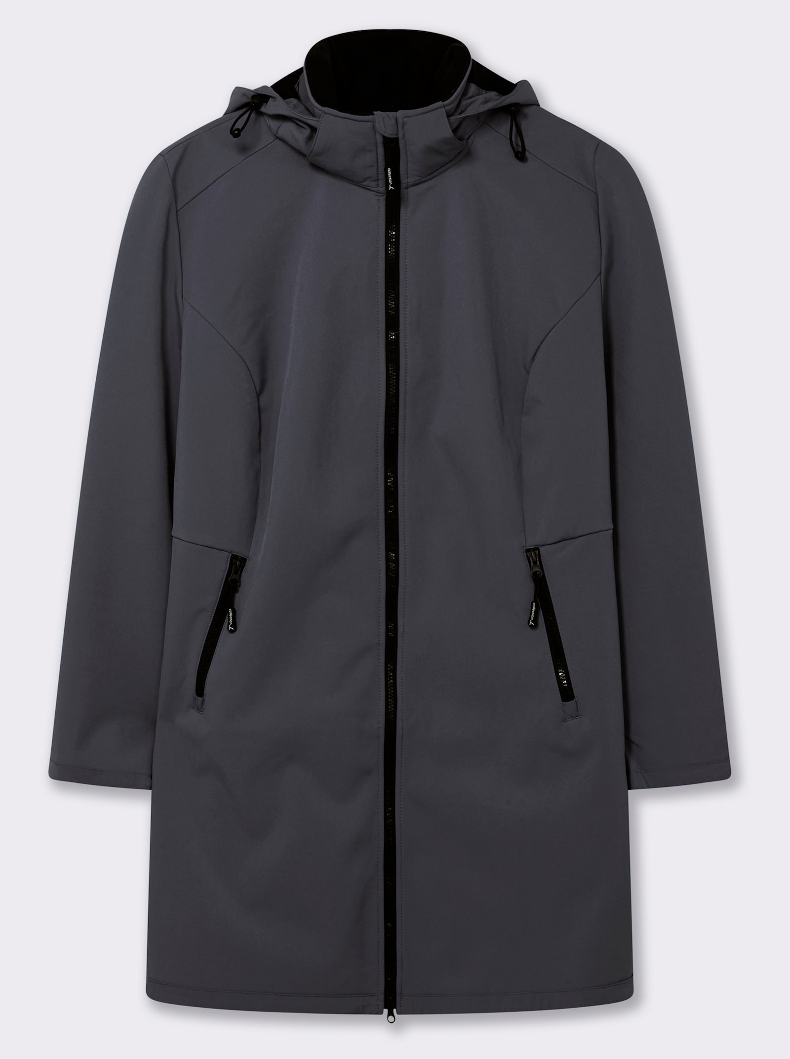 Softshelljacke mit Gummizug im Rücken - anthrazit