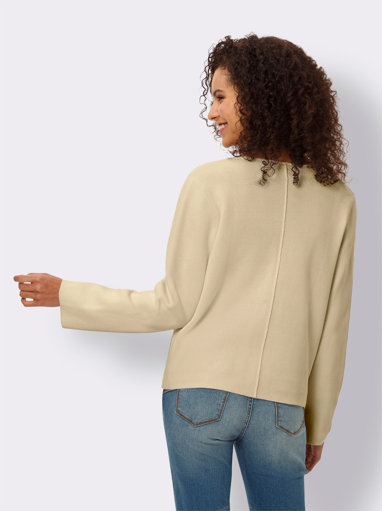 heine Veste en tricot fin - sable