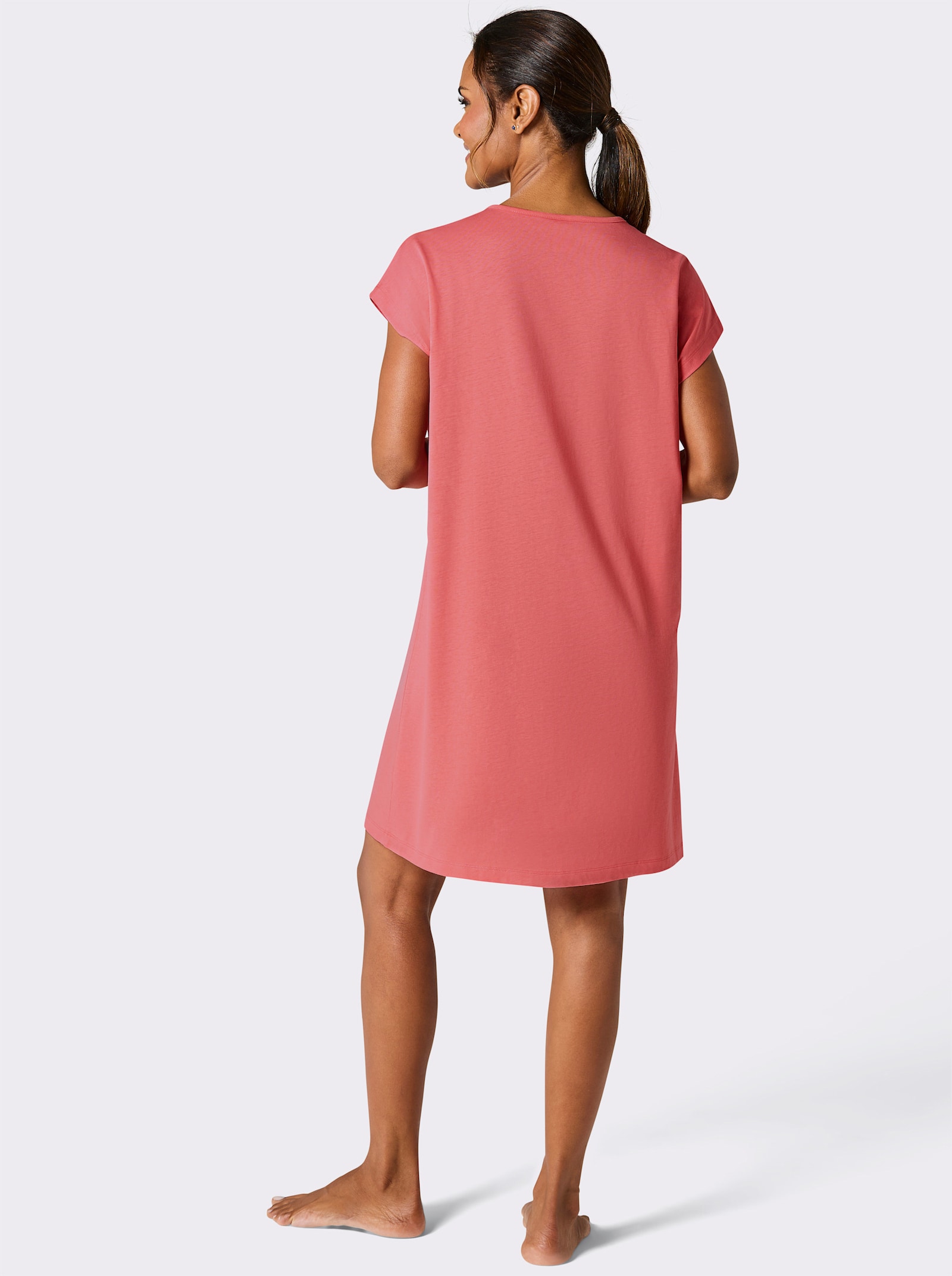 wäschepur Sleepshirts mit Palmen-Druck - himmelblau + koralle