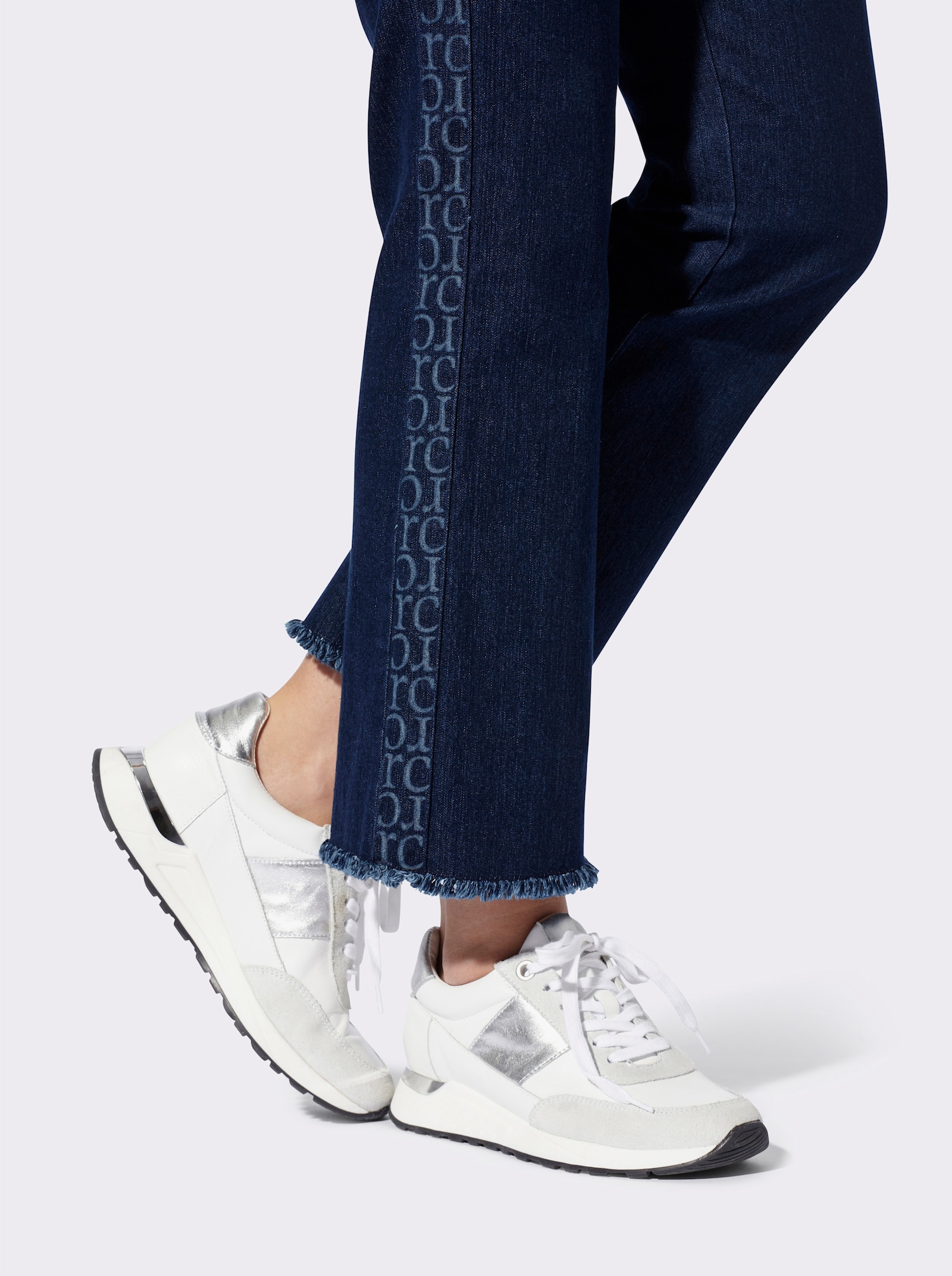 heine Push-up-Jeans mit Fransen am Saum - dark blue