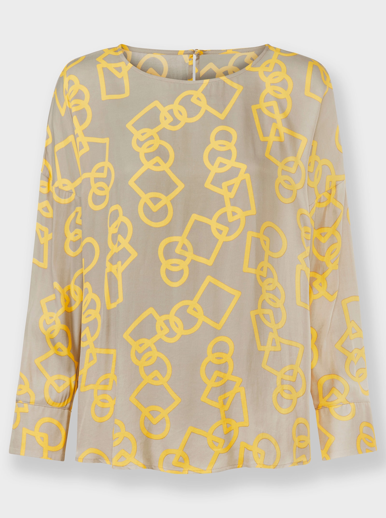 heine Druckbluse mit grafischem Muster - sesam-gelb-bedruckt