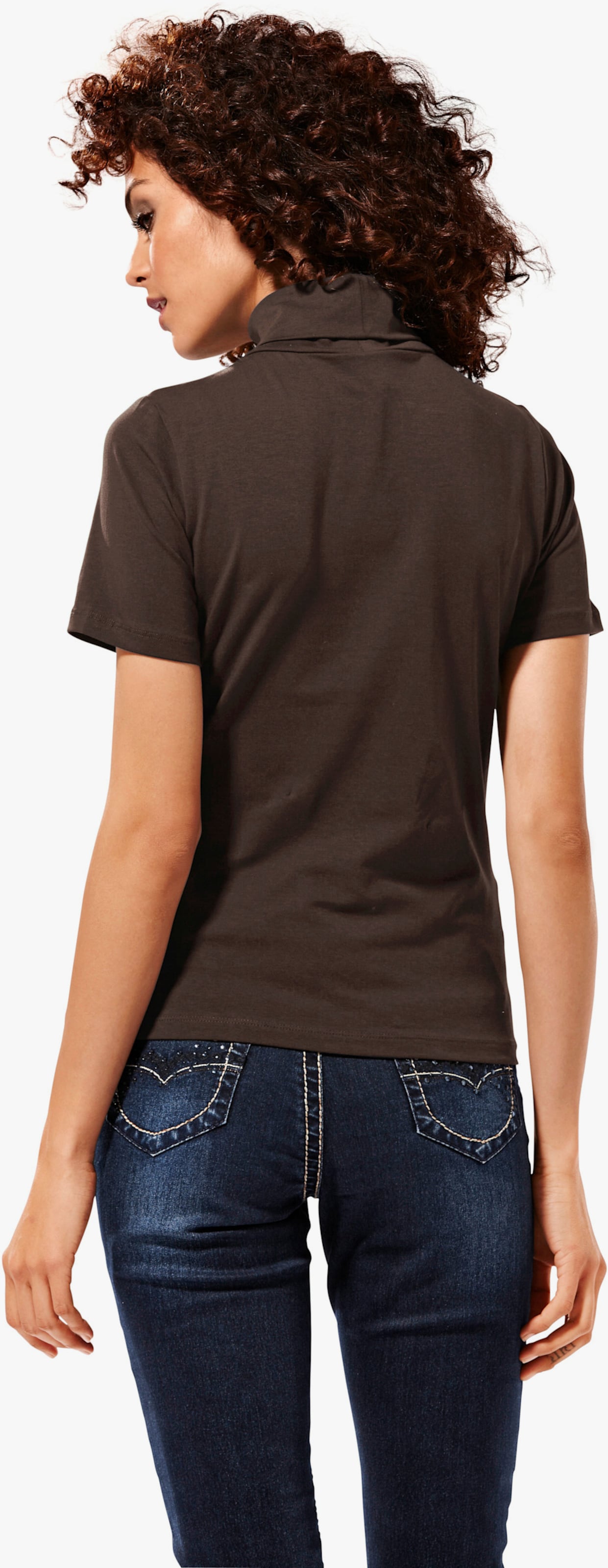 heine Rollkragenshirt in taillierter Form - braun