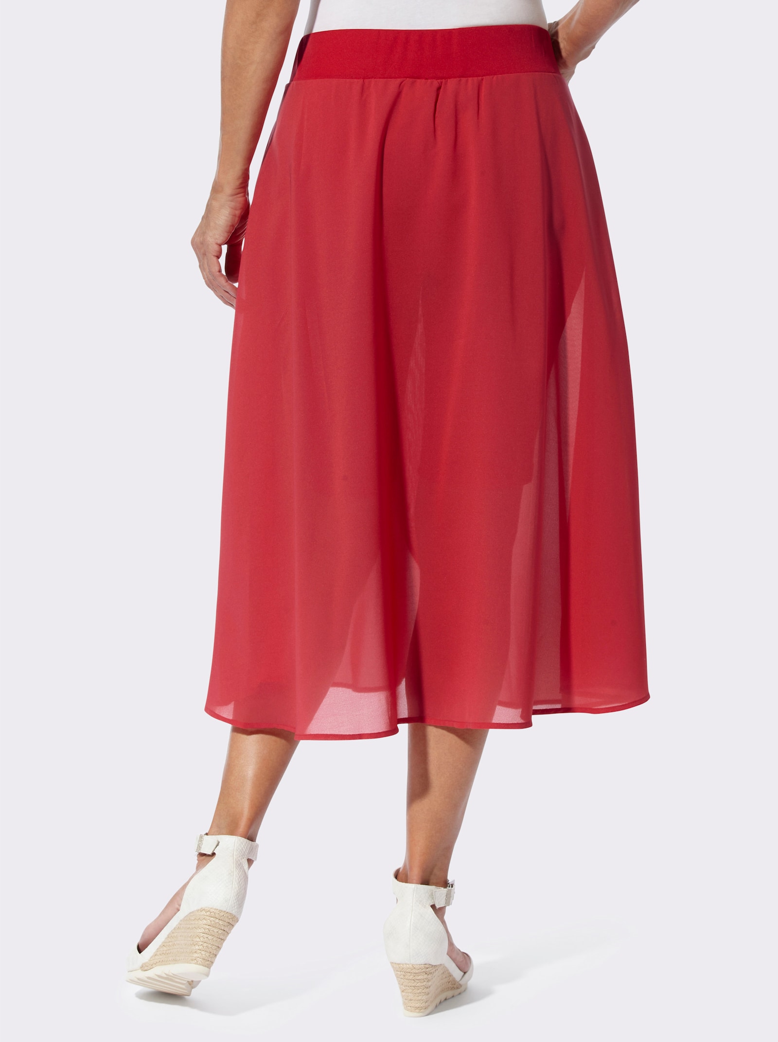 A-Linien-Rock mit integrierter Hose - erdbeere