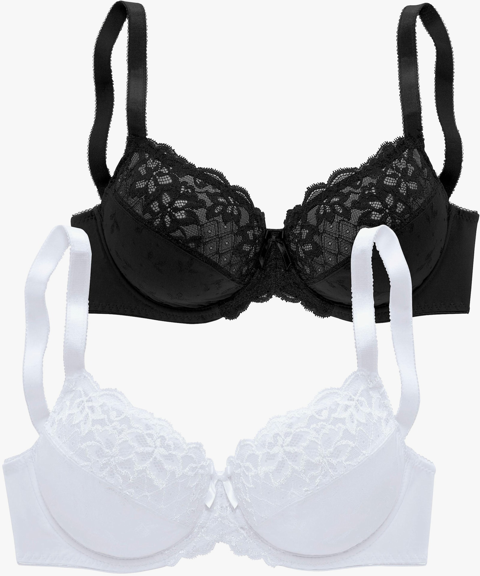 petite fleur Bügel-BH - schwarz+weiß