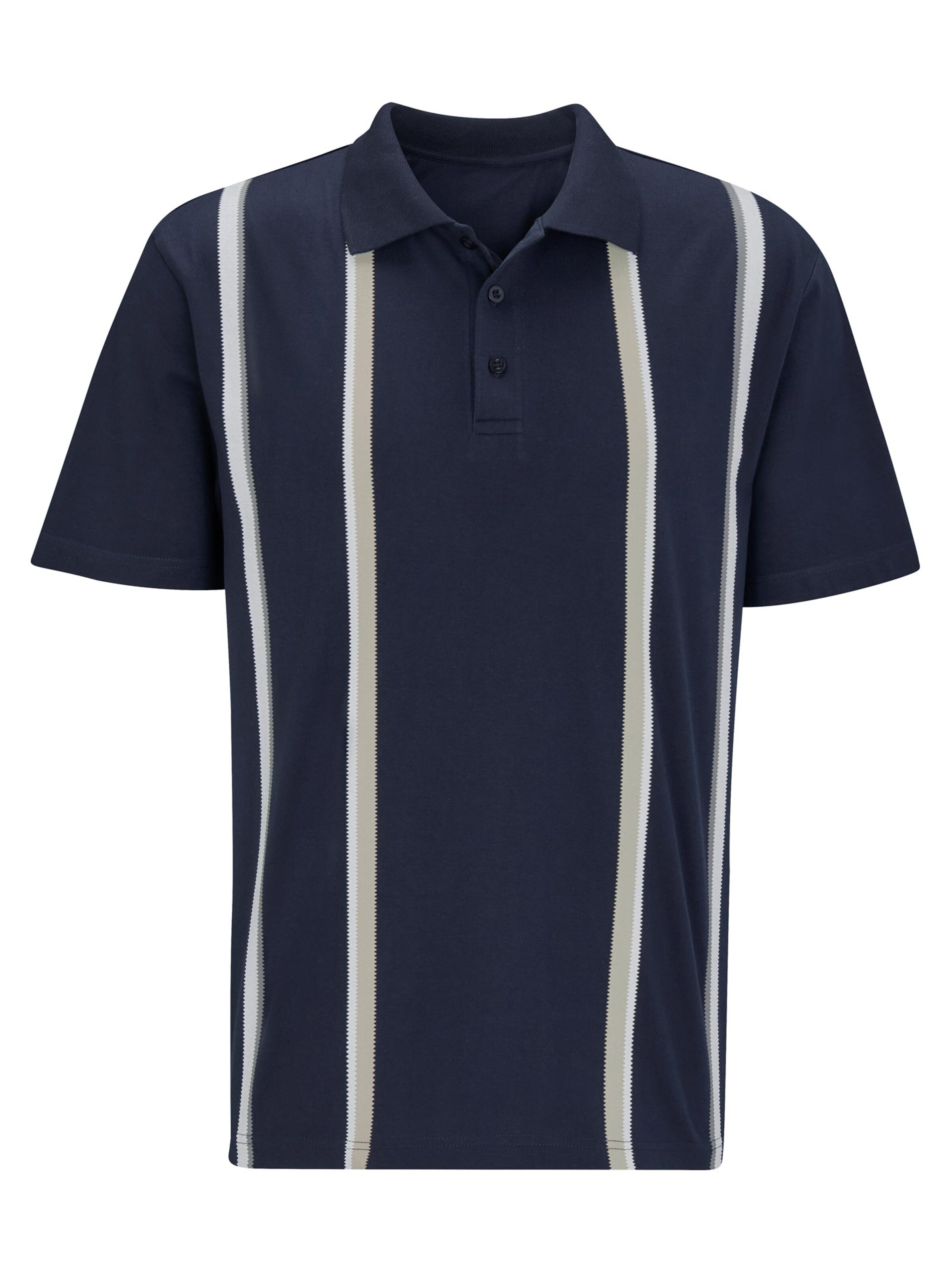 Poloshirt - marine-gestreift