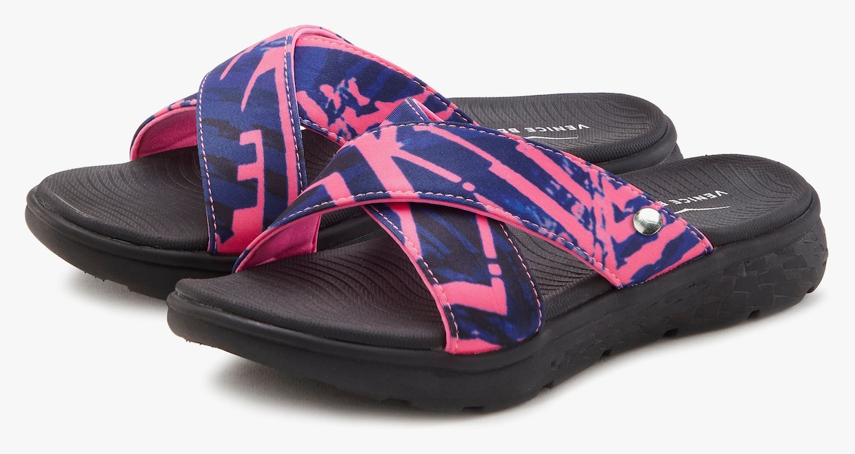 Venice Beach Badslippers - pink/zwart