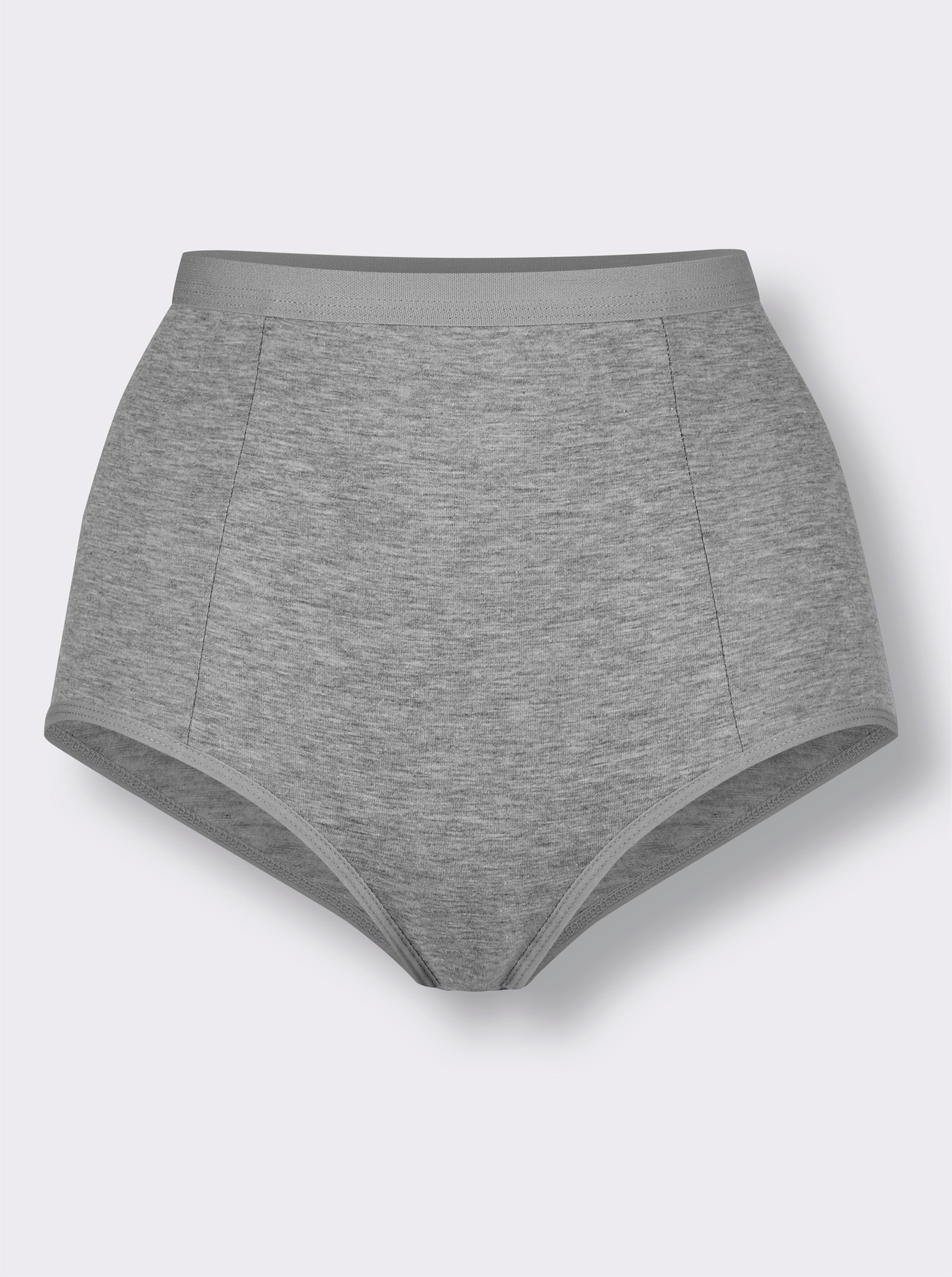 wäschepur Formslip im 3er-Pack - grau-geringelt + grau-meliert