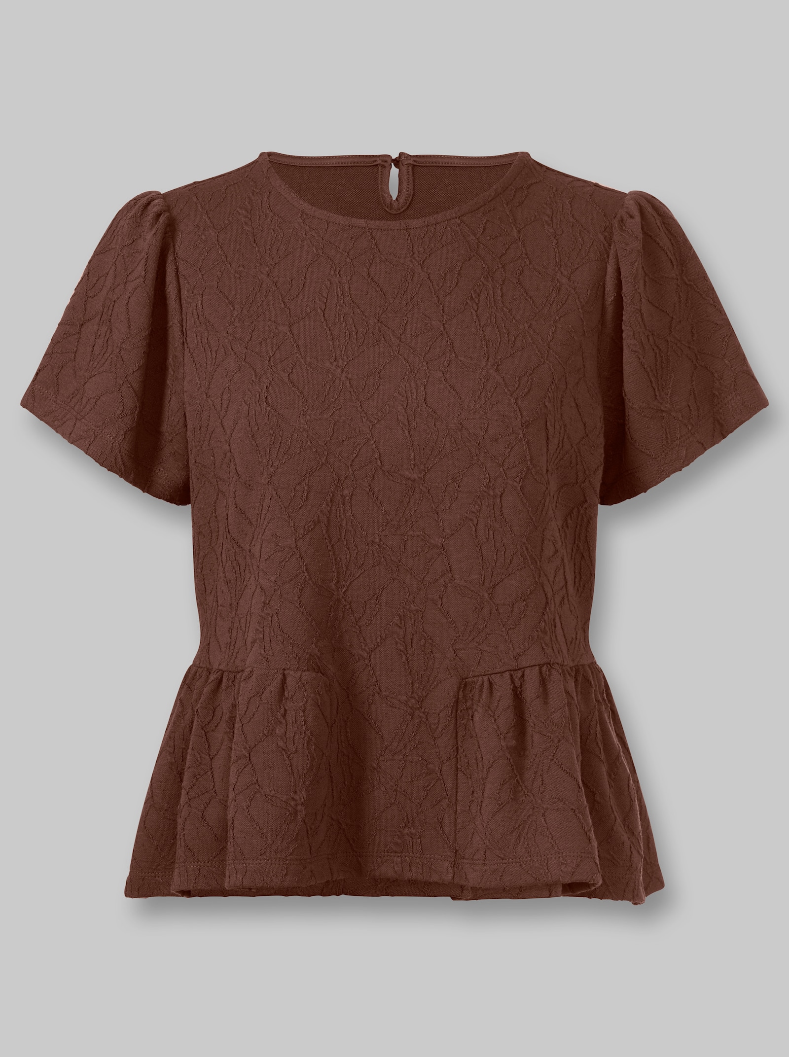 heine Schößchenshirt in pflegeleichter Qualität - schoko